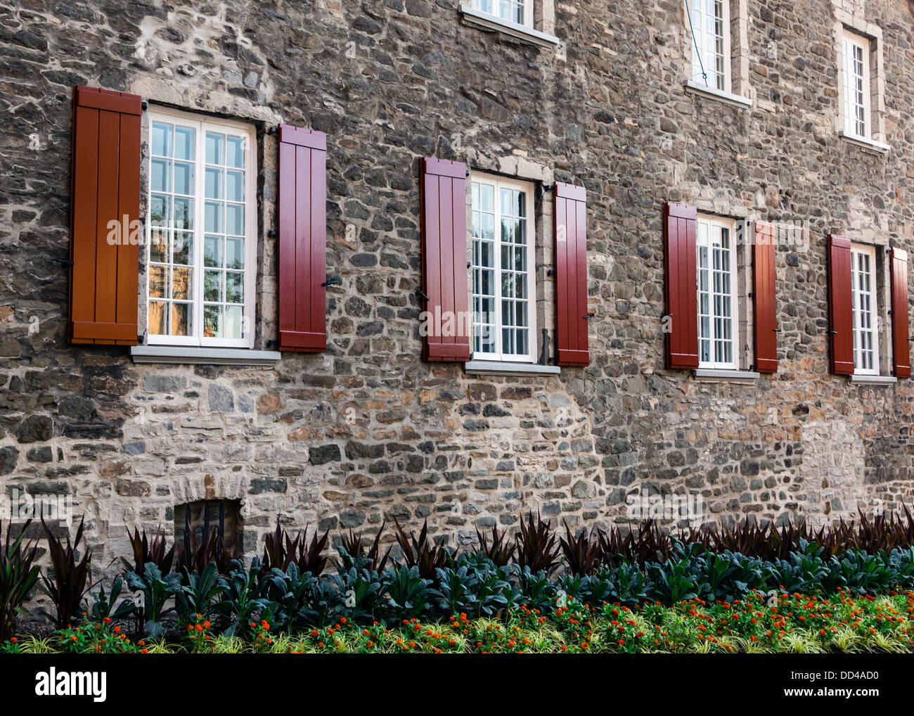 Windows with shutters. Old Quebec City Stock Photo Alamy