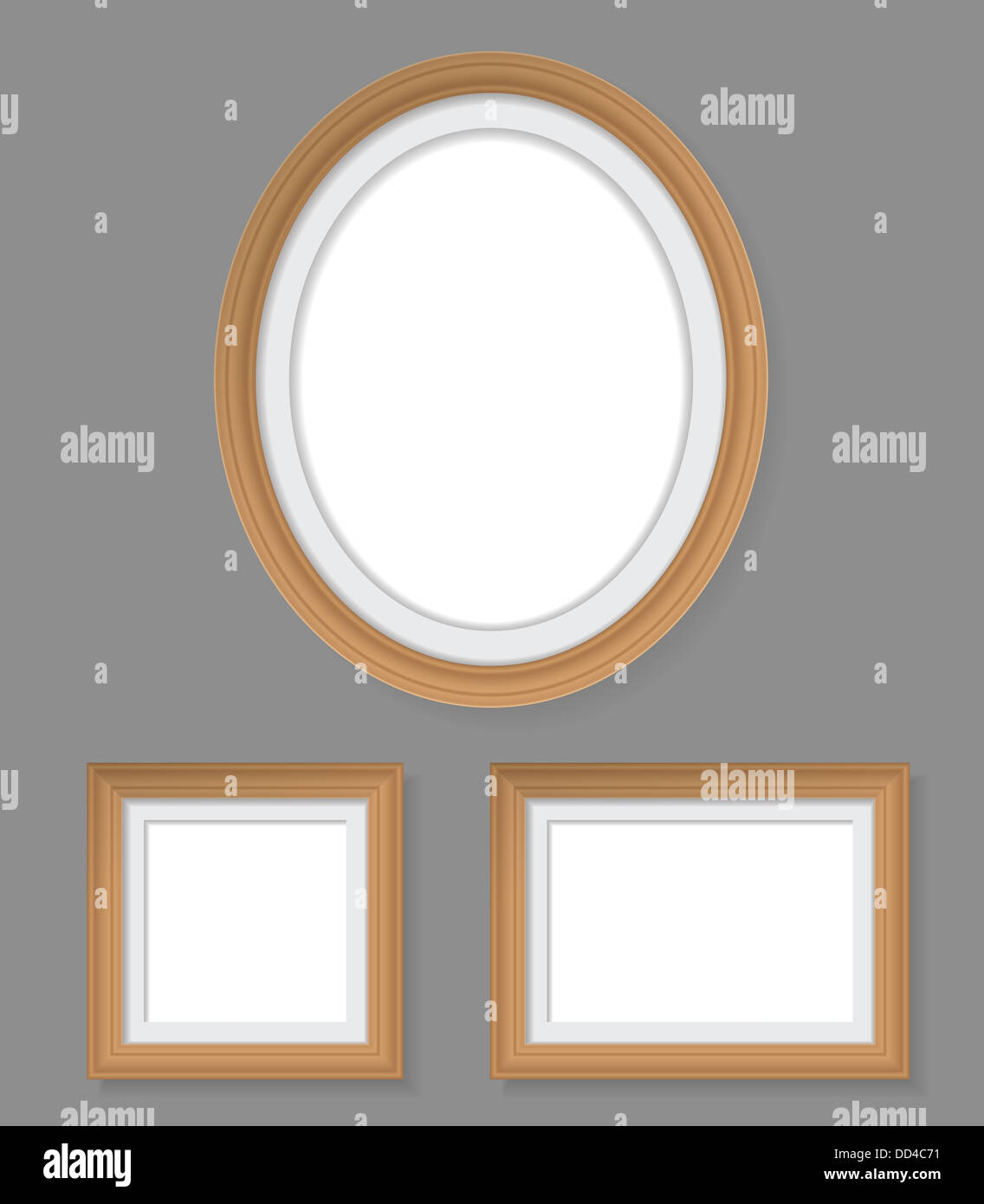 white frames on gray Stock Photo - Alamy