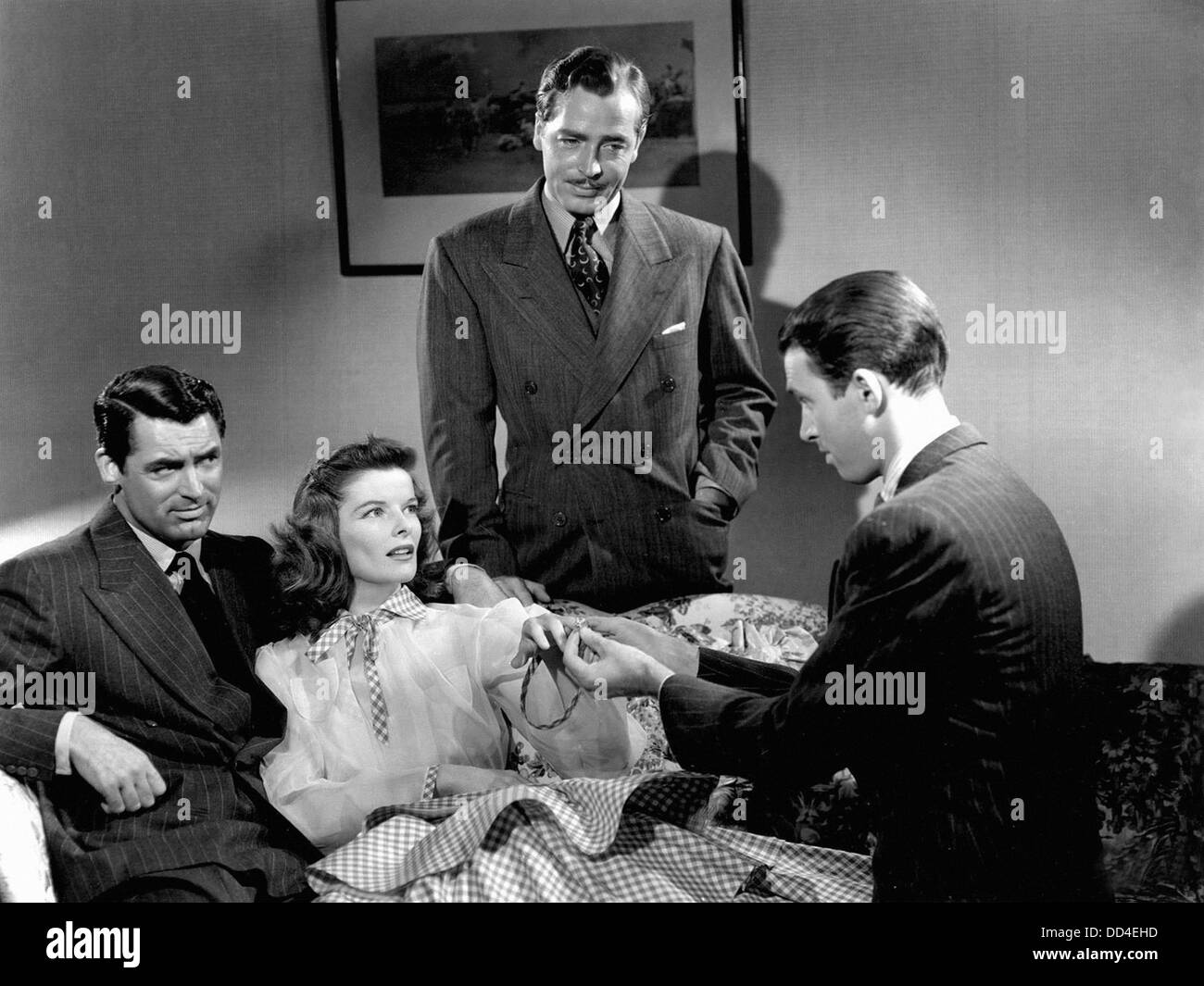 THE PHILADELPHIA STORY - Cary Grant, Katharine Hepburn, James Stewart - MGM 1940 - Directed by George Cukor Stock Photo