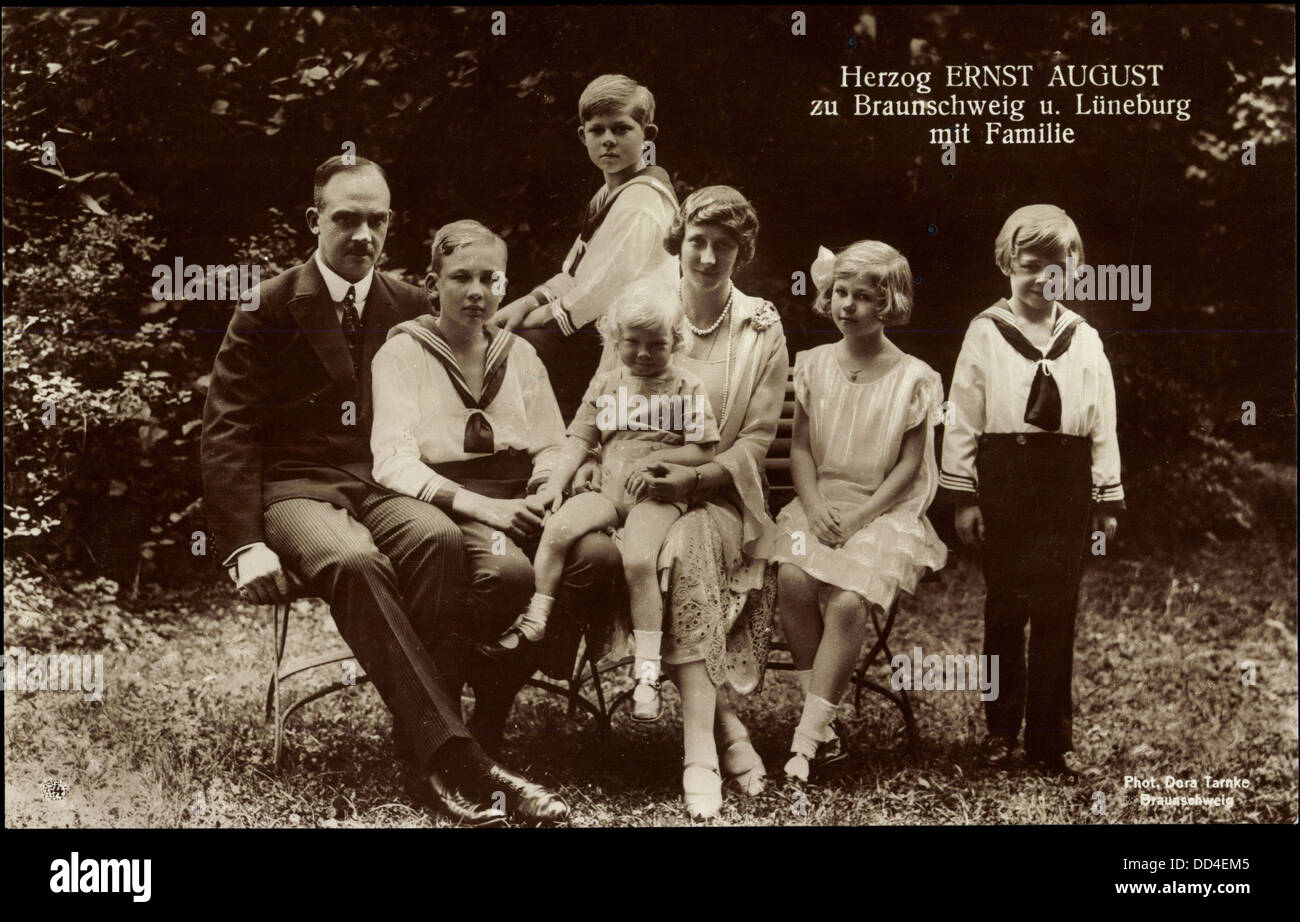 Ak Herzog Ernst August Zu Braunschweig Lüneburg Nebst Familie Stock ...