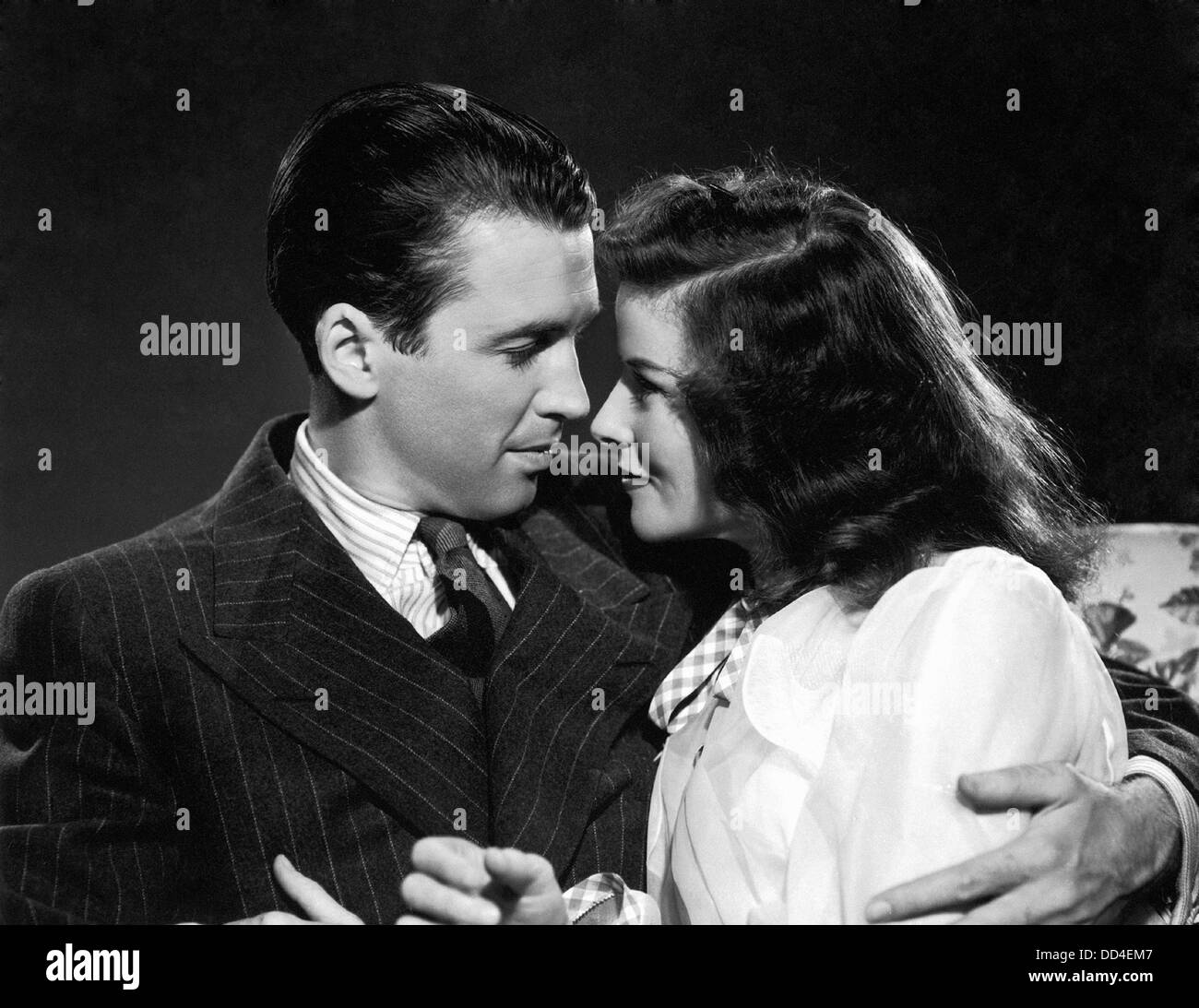 THE PHILADELPHIA STORY - Katharine Hepburn, James Stewart - MGM 1940 - Directed by George Cukor Stock Photo