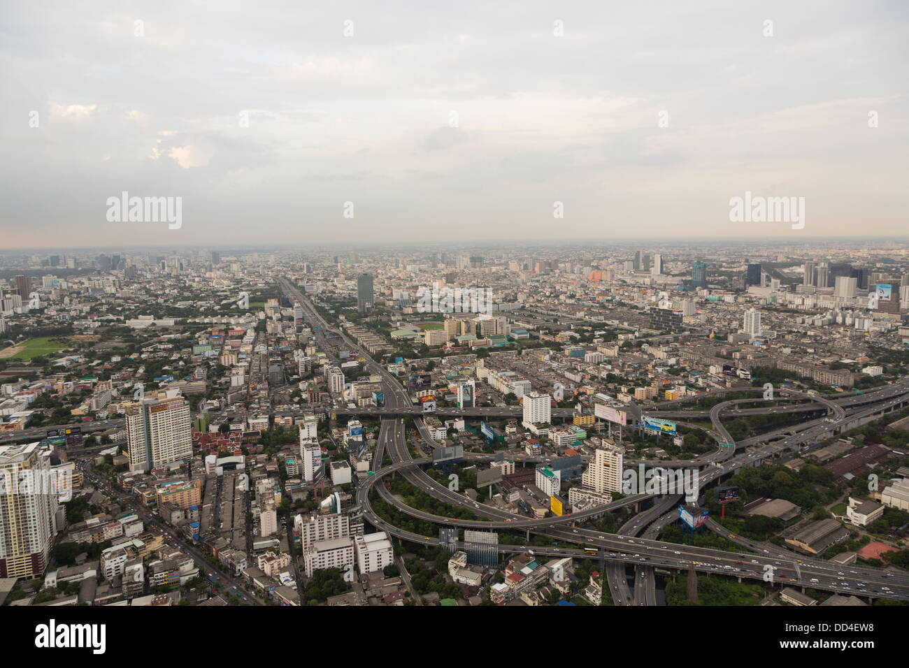 A view of Bangkok, the capital city of Thailand, from above Stock Photo ...