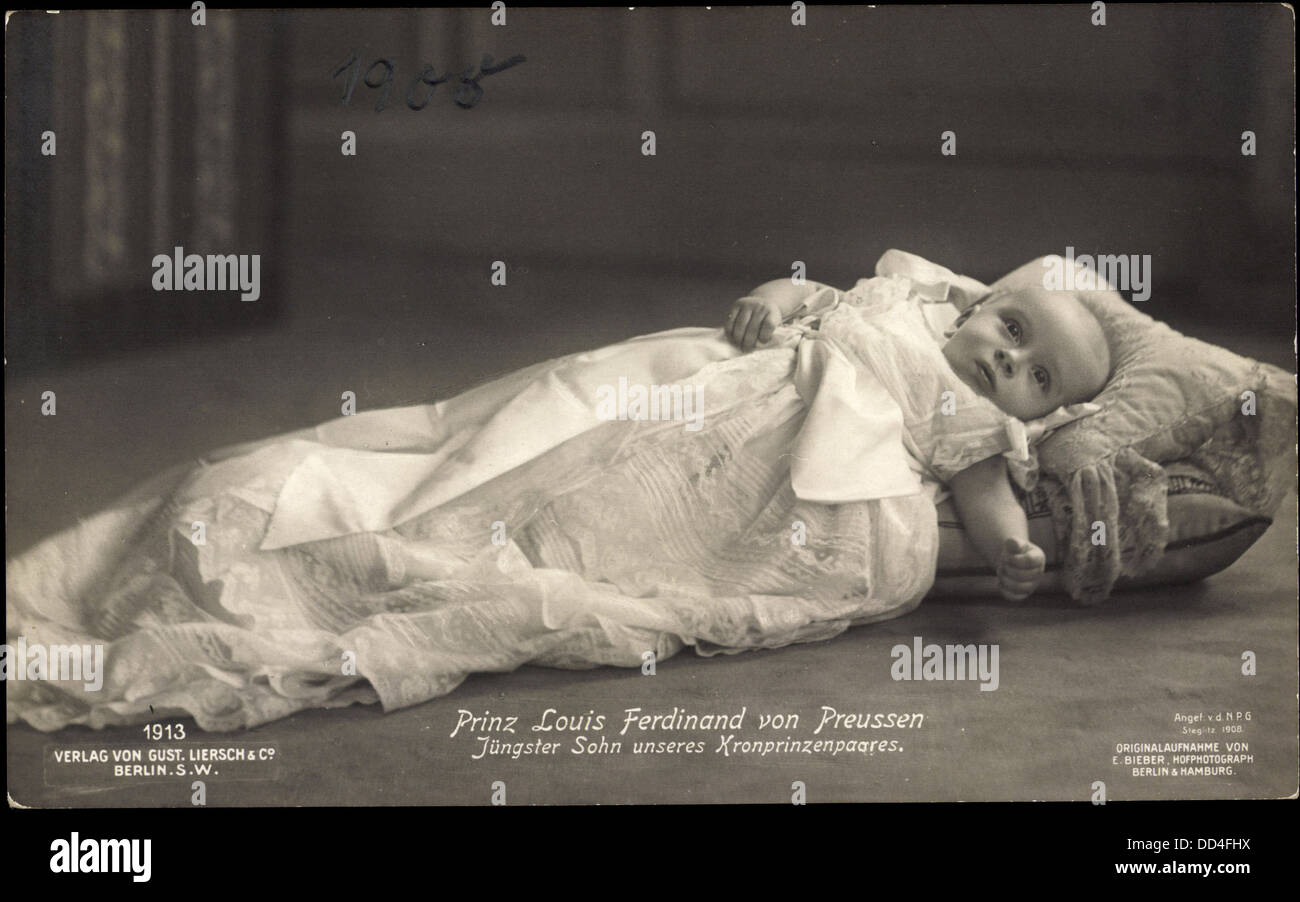 Ak Junger Prinz Louis Ferdinand von Preußen, Liersch 1913 Stock Photo ...