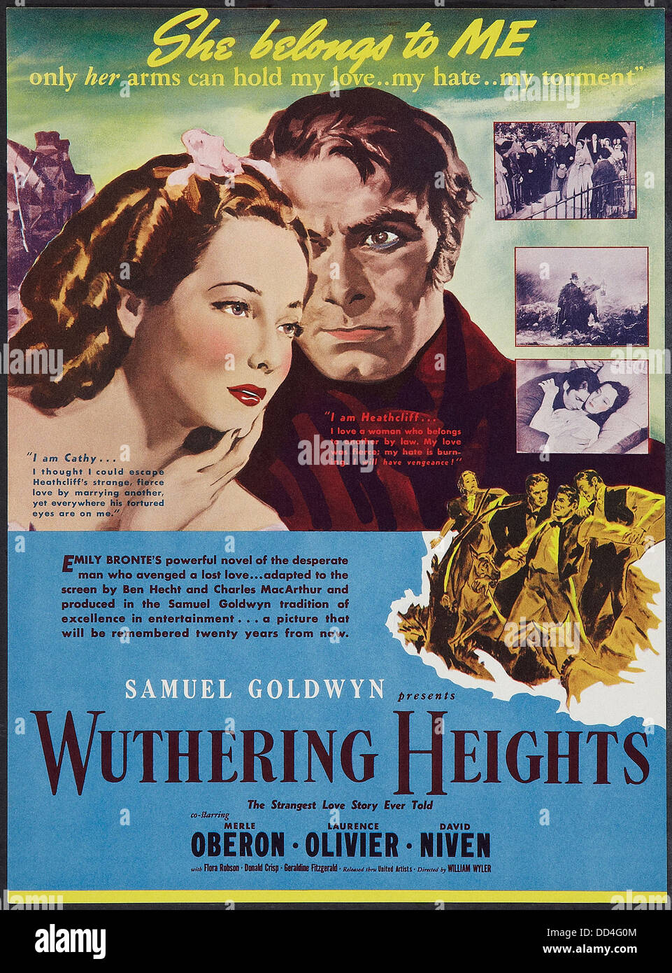 WUTHERING HEIGHTS Movie Poster Directed by William Wyler United