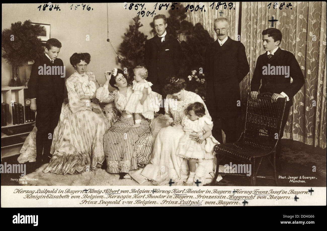 Ak Herzog Luitpold Von Bayern Konig Albert Von Belgien Prinz Leopold V Bayern Stock Photo Alamy
