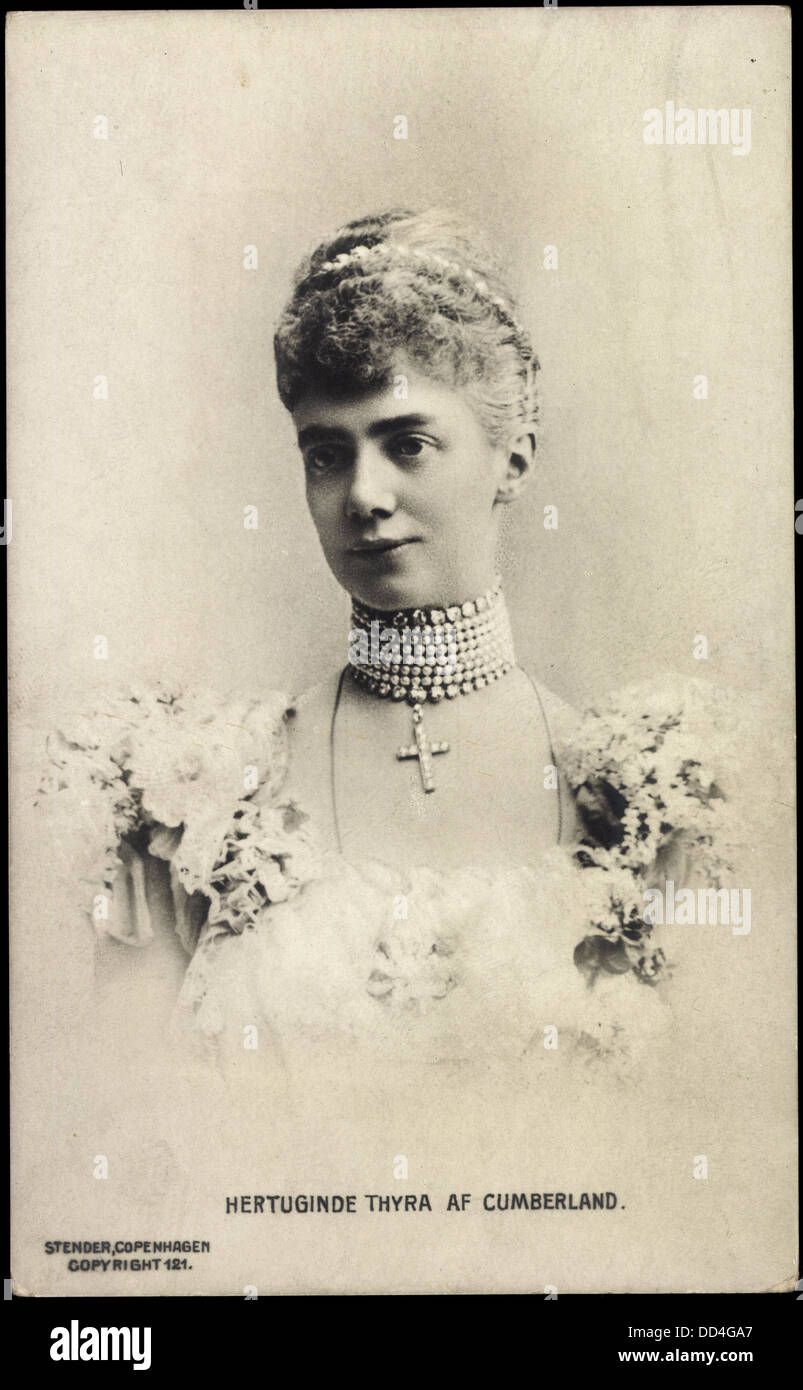 Ak Herzogin Thyra Amalia Caroline Charlotte Anna von Dänemark u. Cumberland; Stock Photo