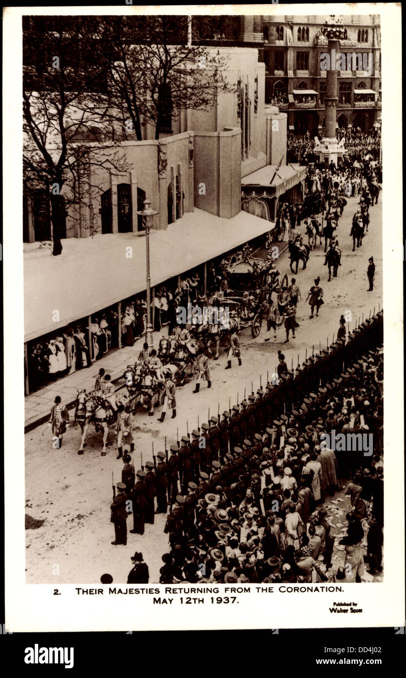 1937 coronation postcard hi-res stock photography and images - Alamy