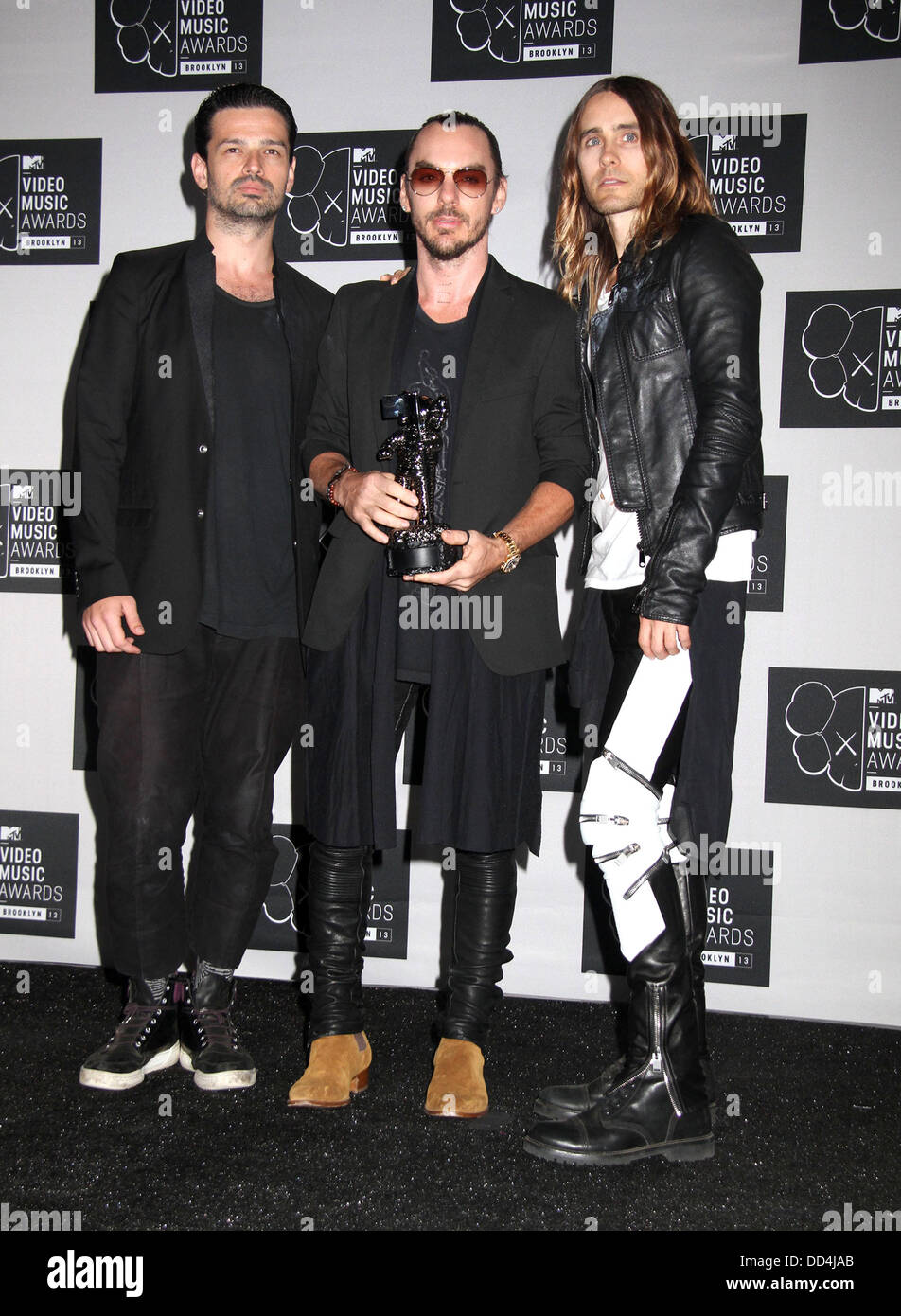 New York, New York, USA. 25th Aug, 2013. 30 SECONDS TO MARS pose for ...