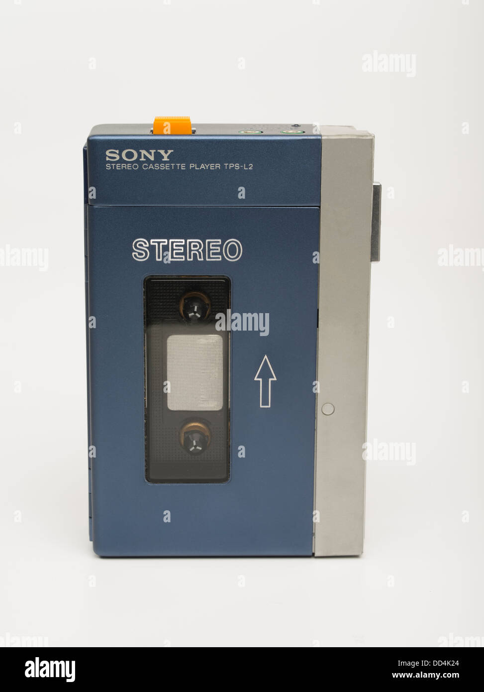 Metal-cased blue-and-silver Sony Walkman TPS-L2 from 1979