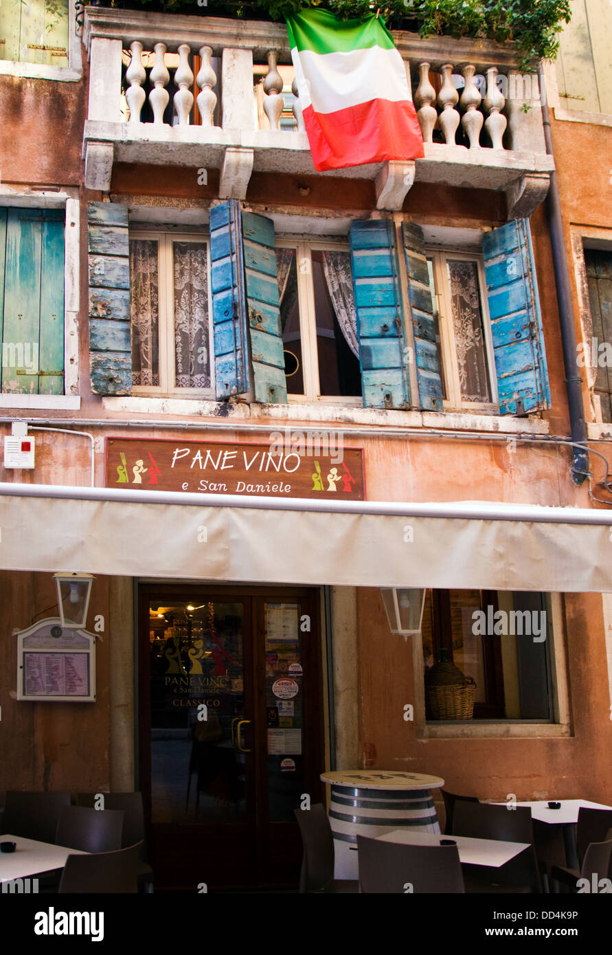Pane Vino e San Daniele cafe bar restaurant Stock Photo