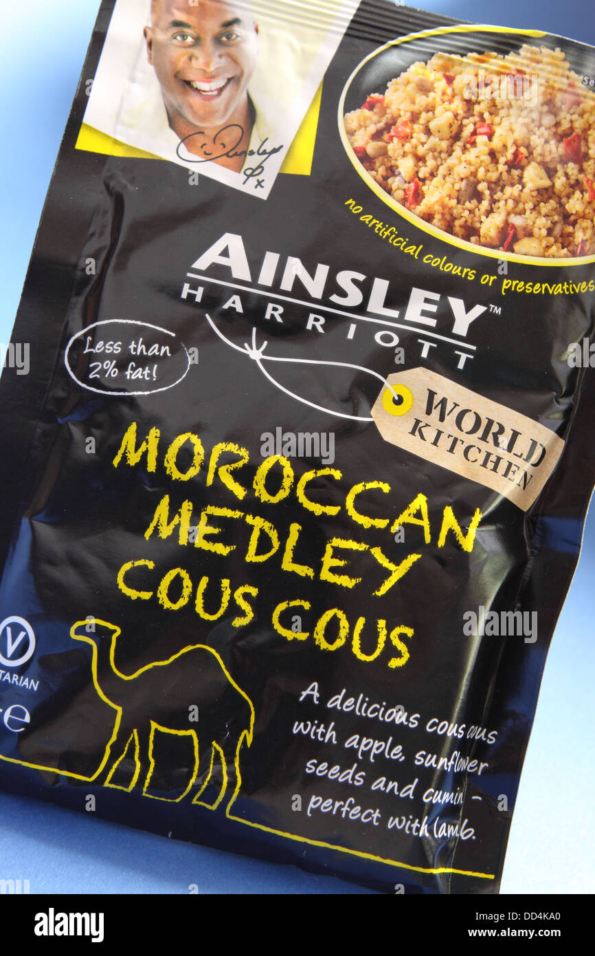 Ainsley Harriott Moroccan Medley Cous Cous product packet Stock Photo