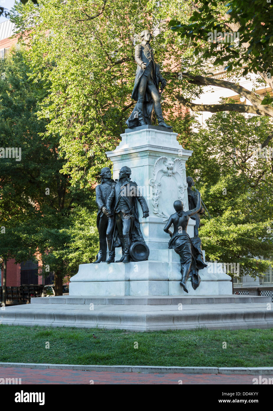 Major General Marquis Gilbert de Lafayette statue in Lafayette Park, on