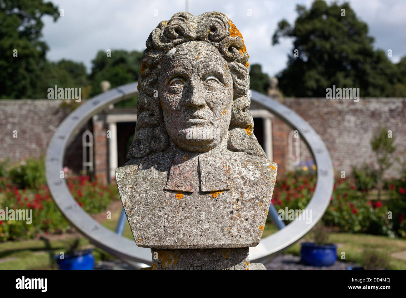 Bust of John Flamsteed, 17th century English Astronomer and first Astronomer Royal Stock Photo