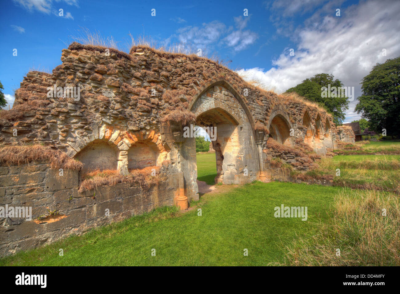 Hailes Cistercian Abbey, Cheltenham, Gloucestershire, England, GL54 5PB Stock Photo