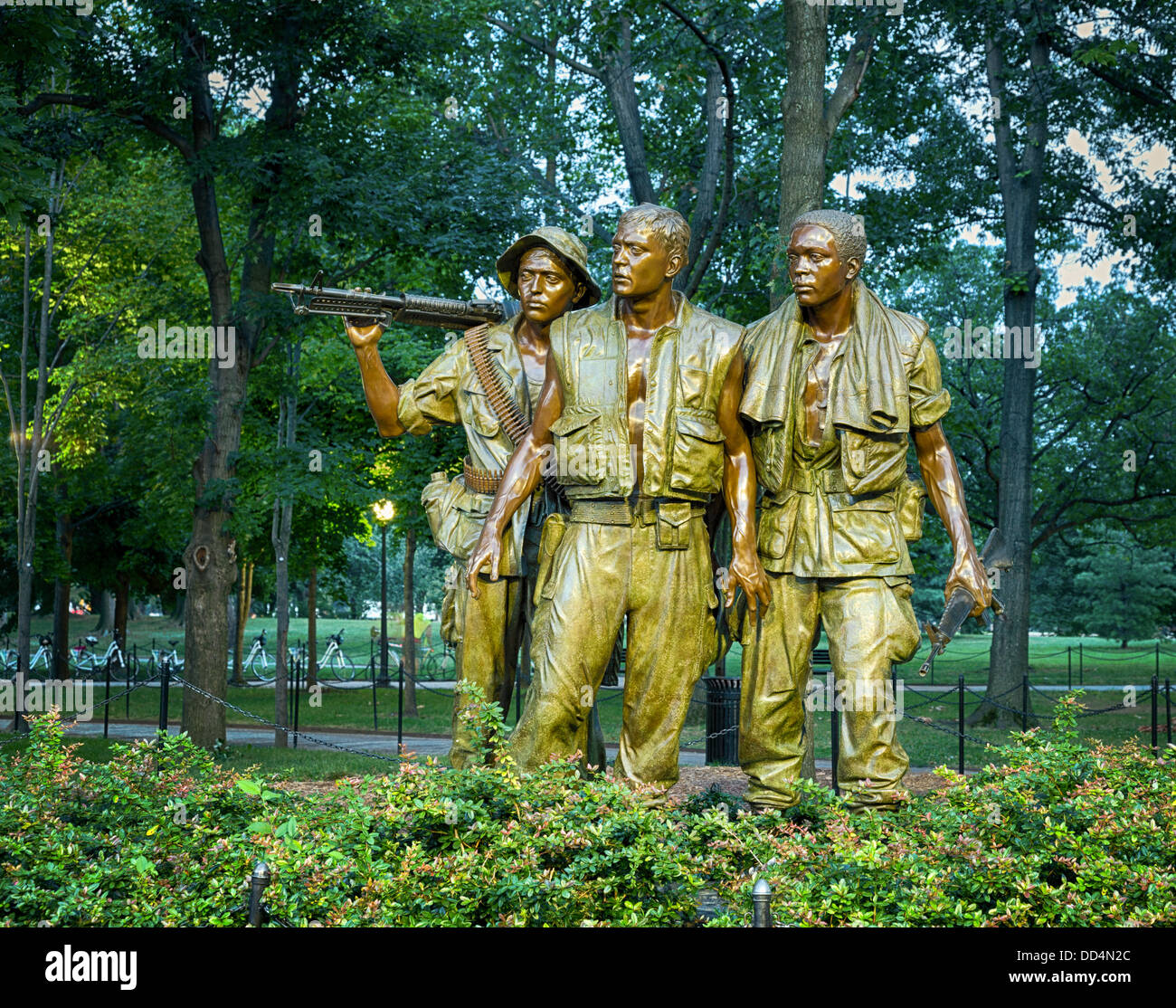 The Three Soldiers statue at the Vietnam Veterans Memorial, Washington DC, USA Stock Photo