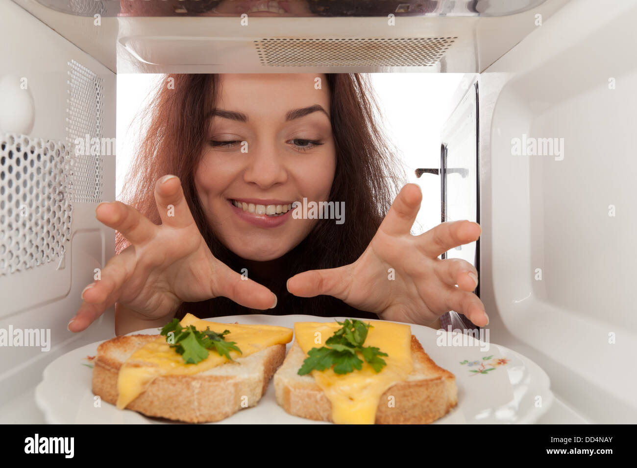 Inside microwave oven food hi-res stock photography and images - Alamy