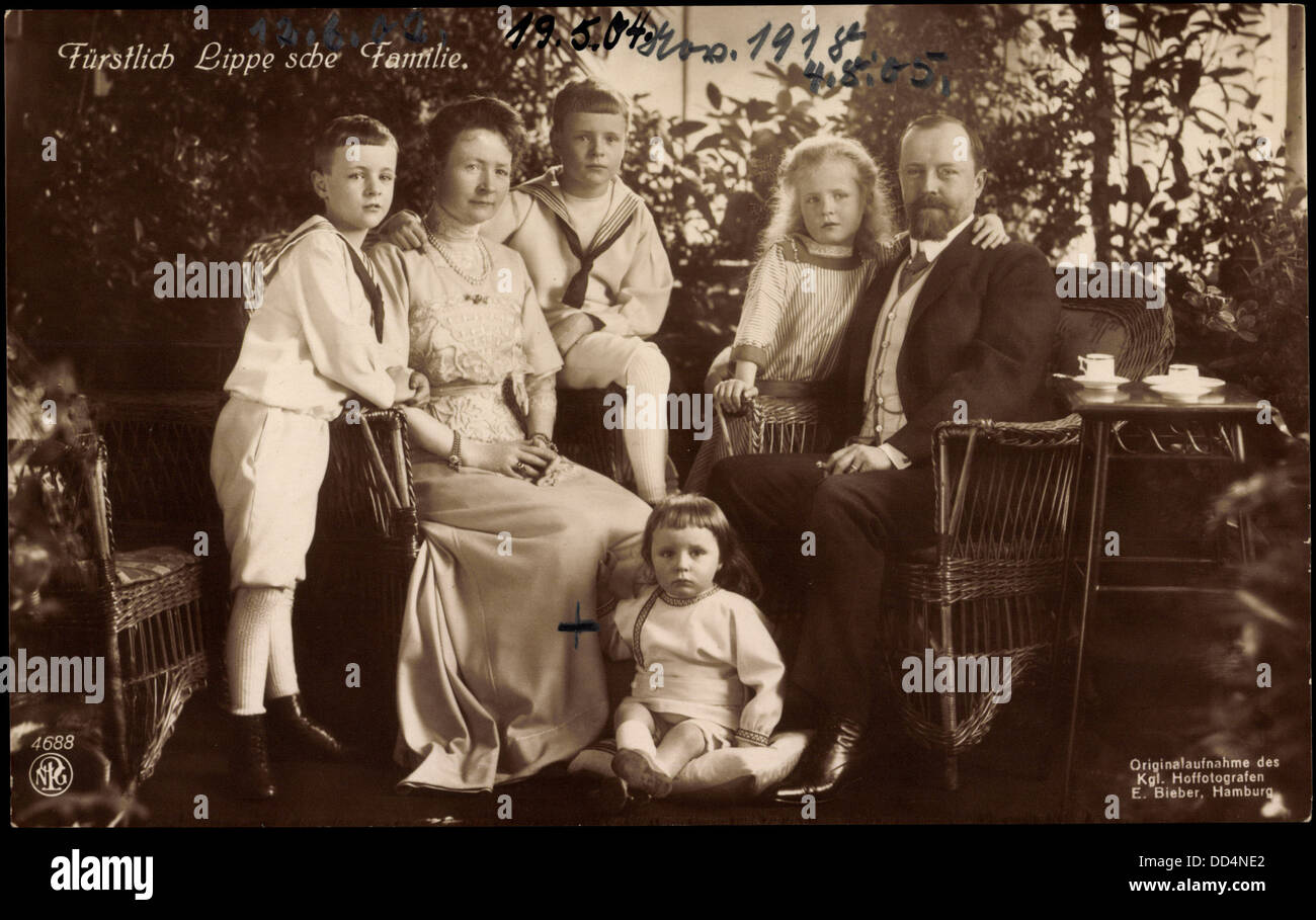 Monarchie adel deutschland adel lippe ansichtskarte postkarte