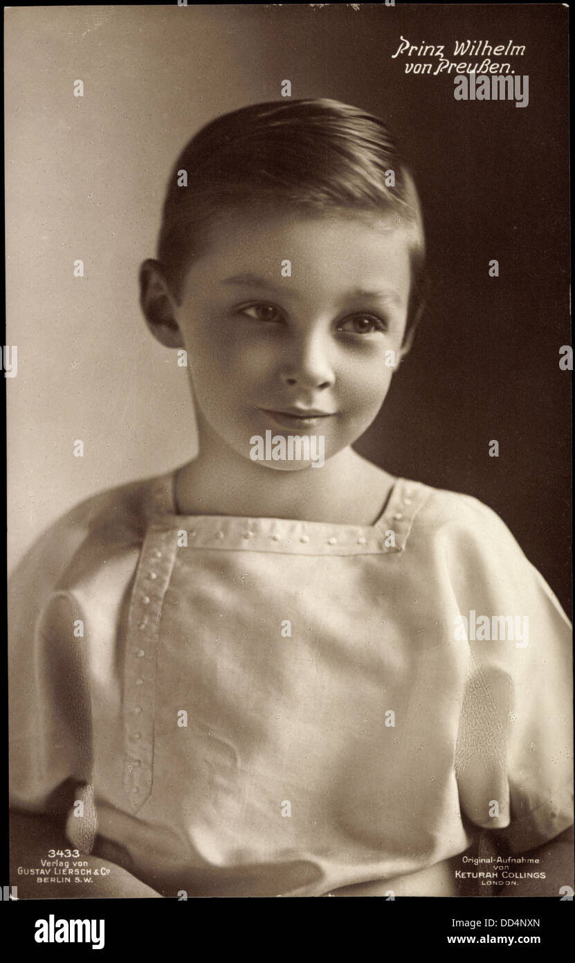 Ak Junger Prinz Wilhelm von Preußen, Liersch 3433 Stock Photo Alamy