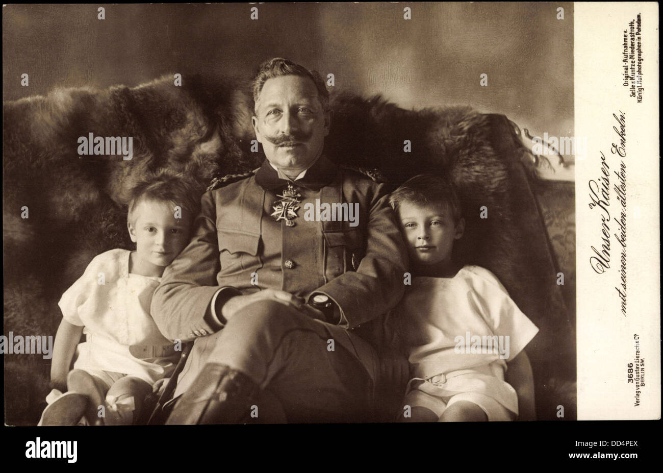 Ak Kaiser Wilhelm II. mit Prinz Wilhelm und Prinz Louis Ferdinand