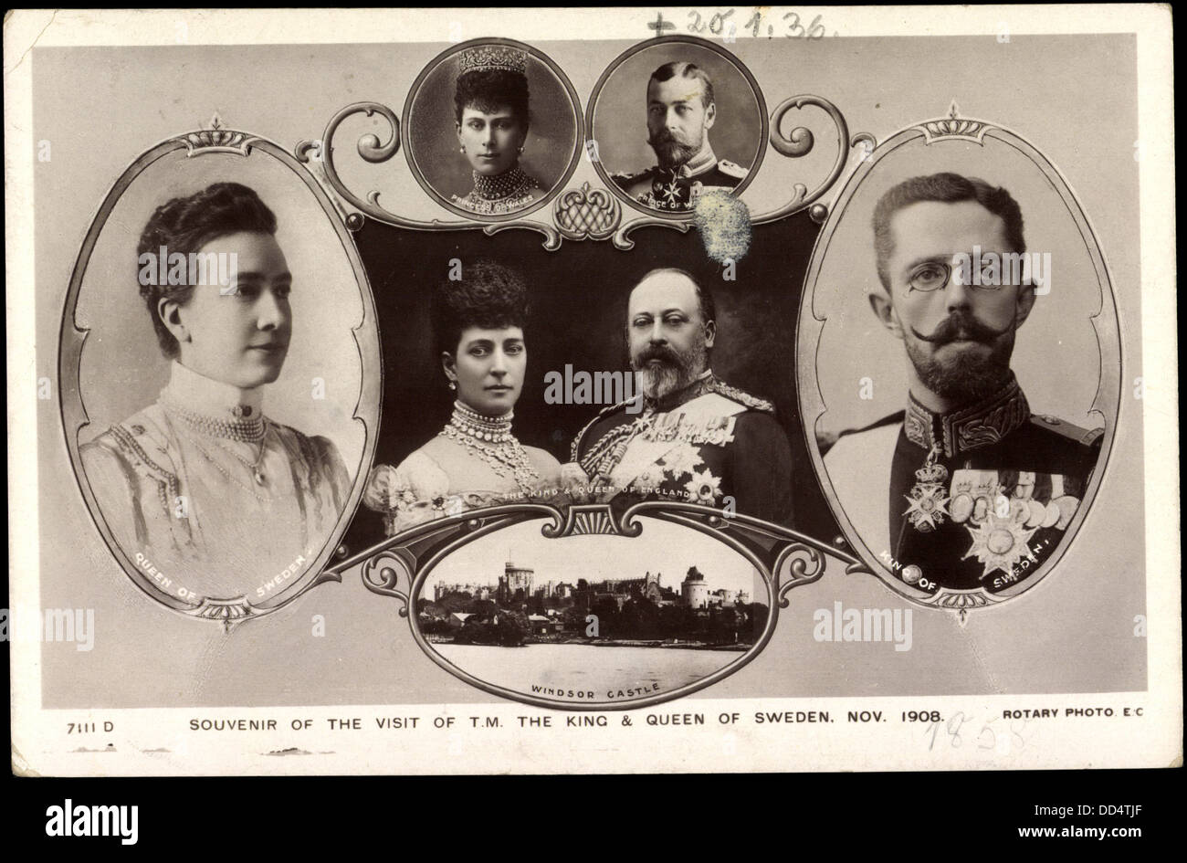 Ak Visit of T.M. The King and Queen of Sweden, King Edward VII; Stock Photo