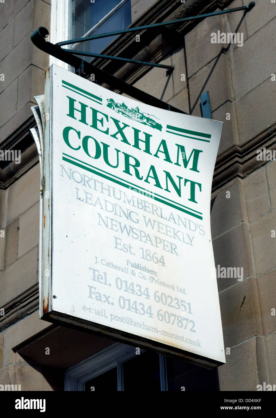 Offices of The Hexham Courant, Northumberland, first published in 1864 Stock Photo