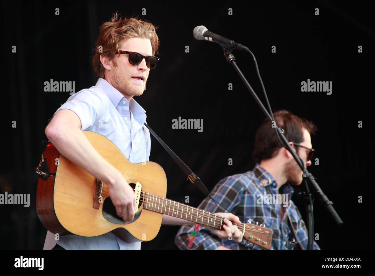 The Lumineers performing on the Other Stage Glastonbury Festival 28 June 2013, Worthy Farm, Somerset, England, United Kingdom. Stock Photo
