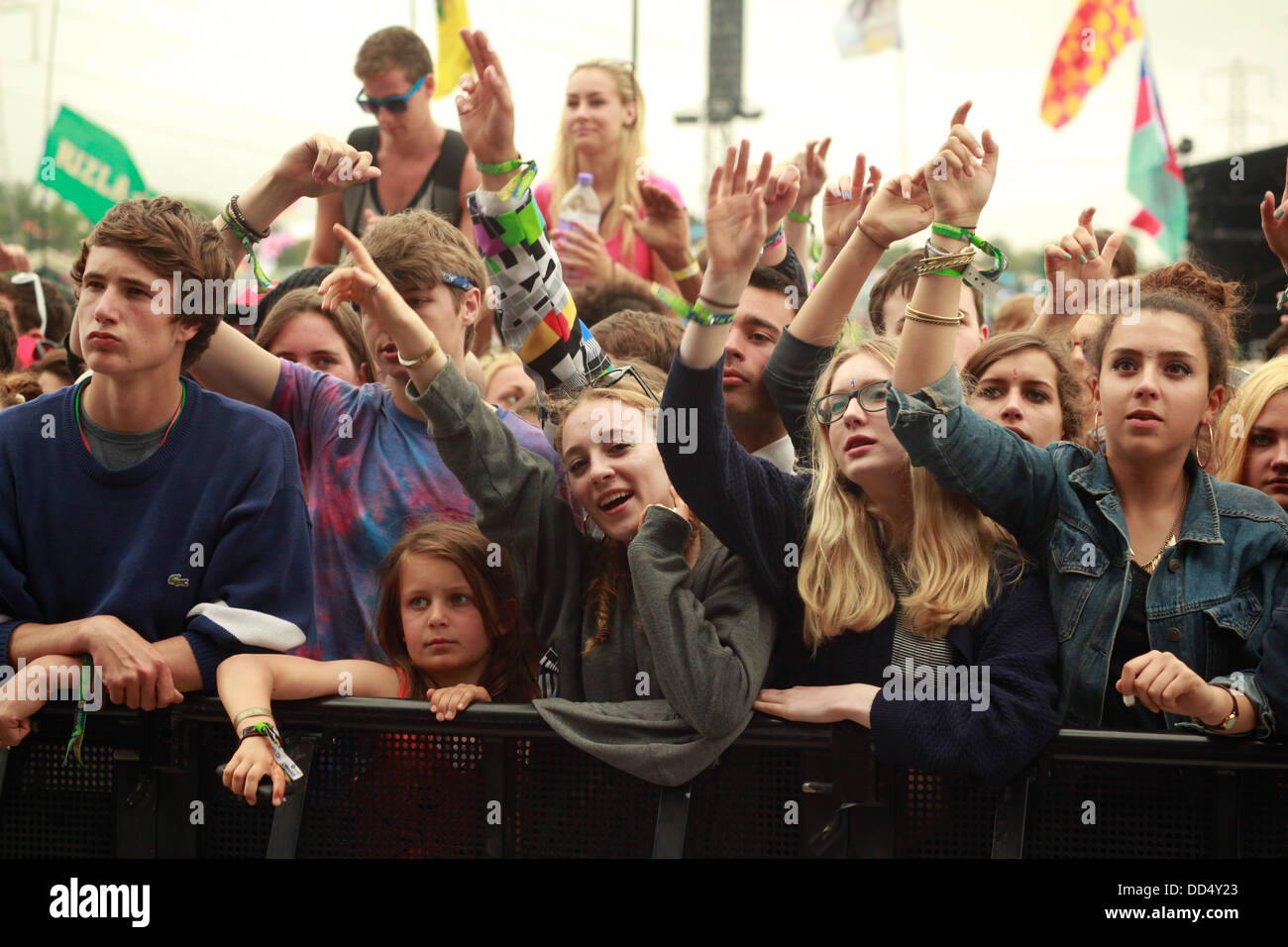 The Audience Watching Professor Green Performing At The Glastonbury 