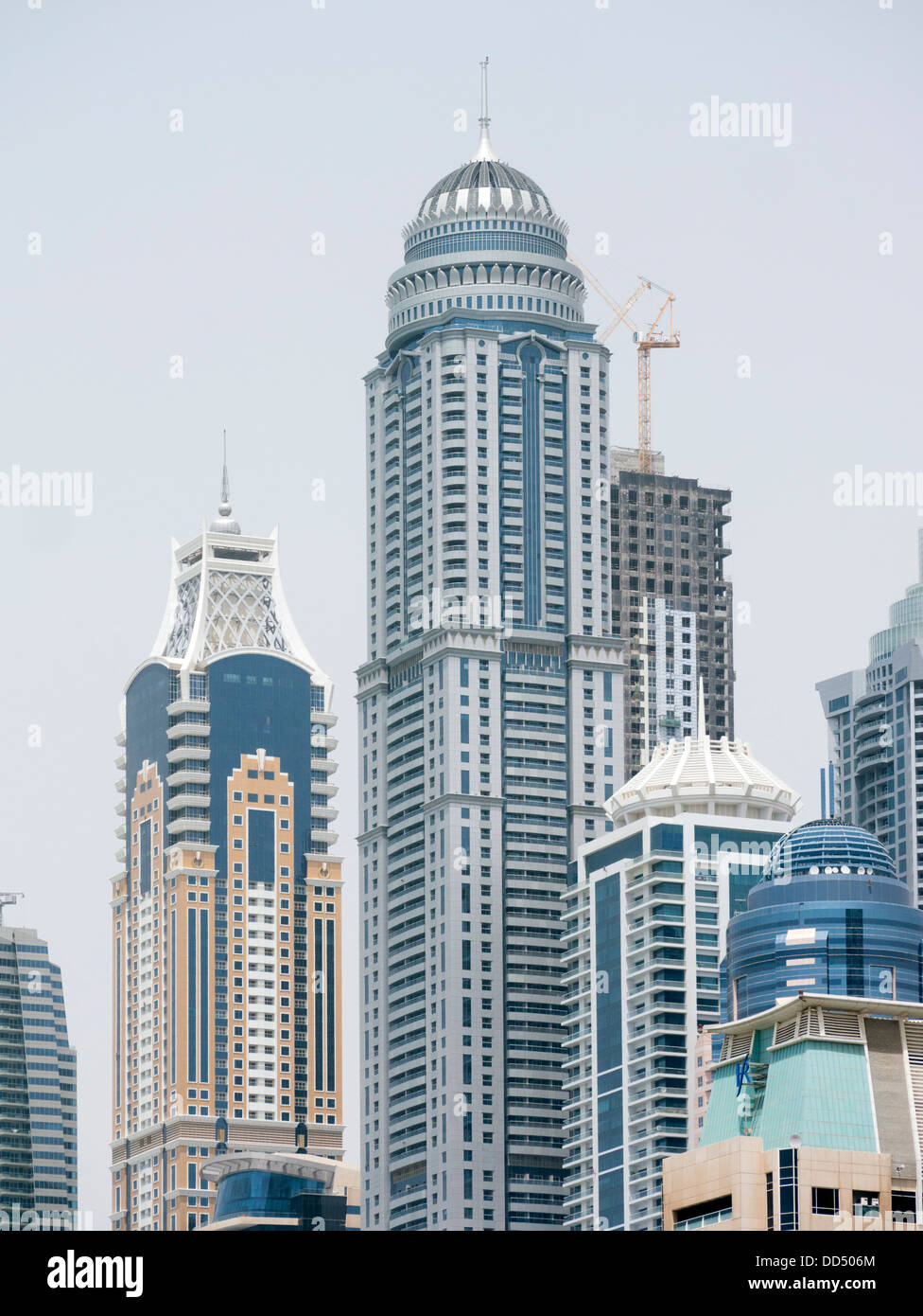 View of Princess Tower in Dubai United Arab Emirates Stock Photo