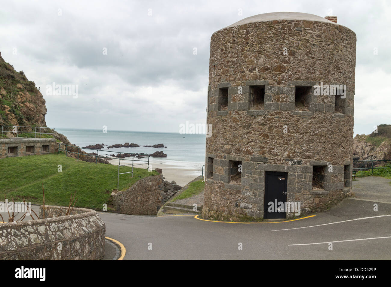 Guernsey 2013. Petit Bot with tower Stock Photo