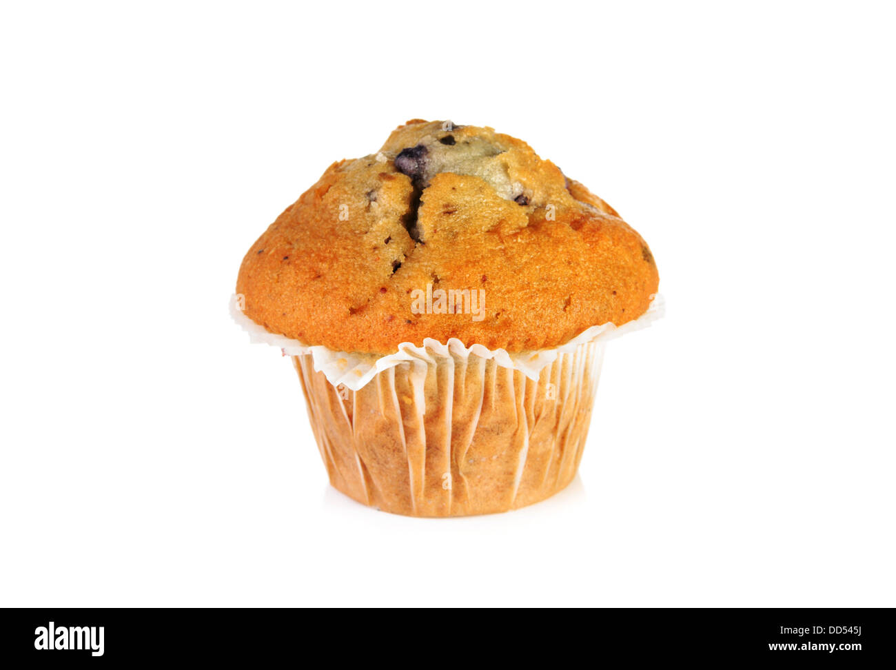Blueberry muffin over white background Stock Photo - Alamy