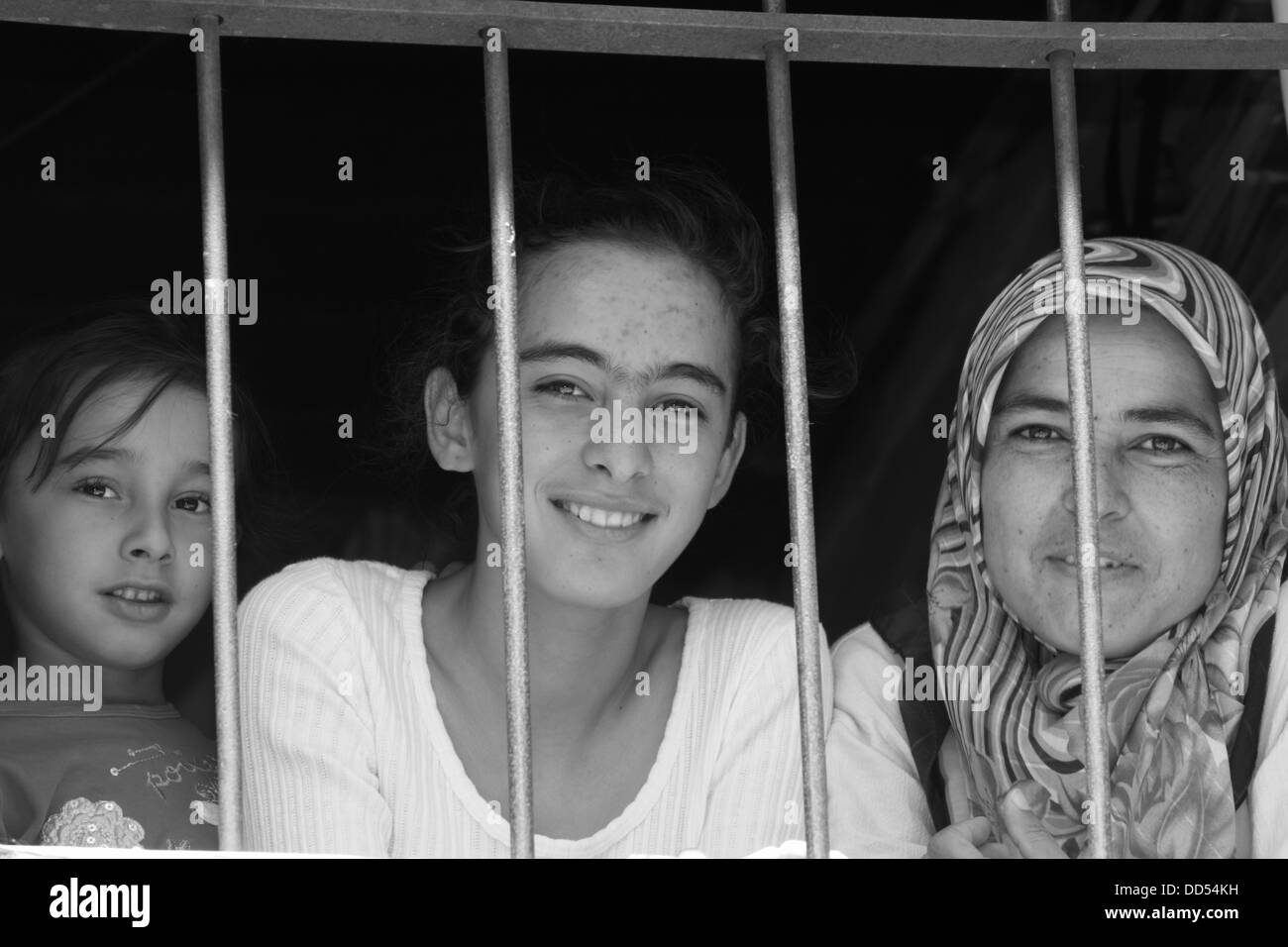smiling Turkish females Stock Photo