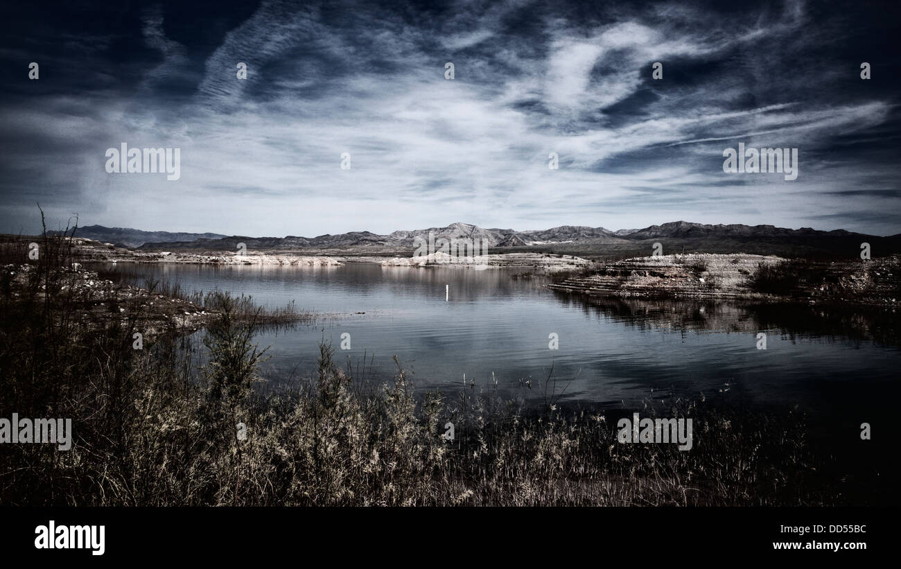 Lake Mead in Mohave County, Arizona and Clark County, Nevada. Formed by