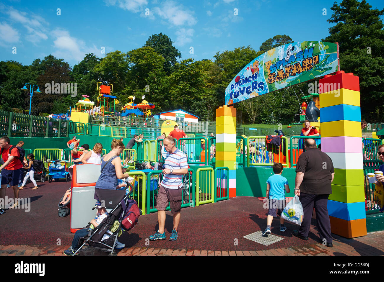 Entrance To Drench Towers & Splash Safari Opened in 2013 Legoland Windsor UK Stock Photo