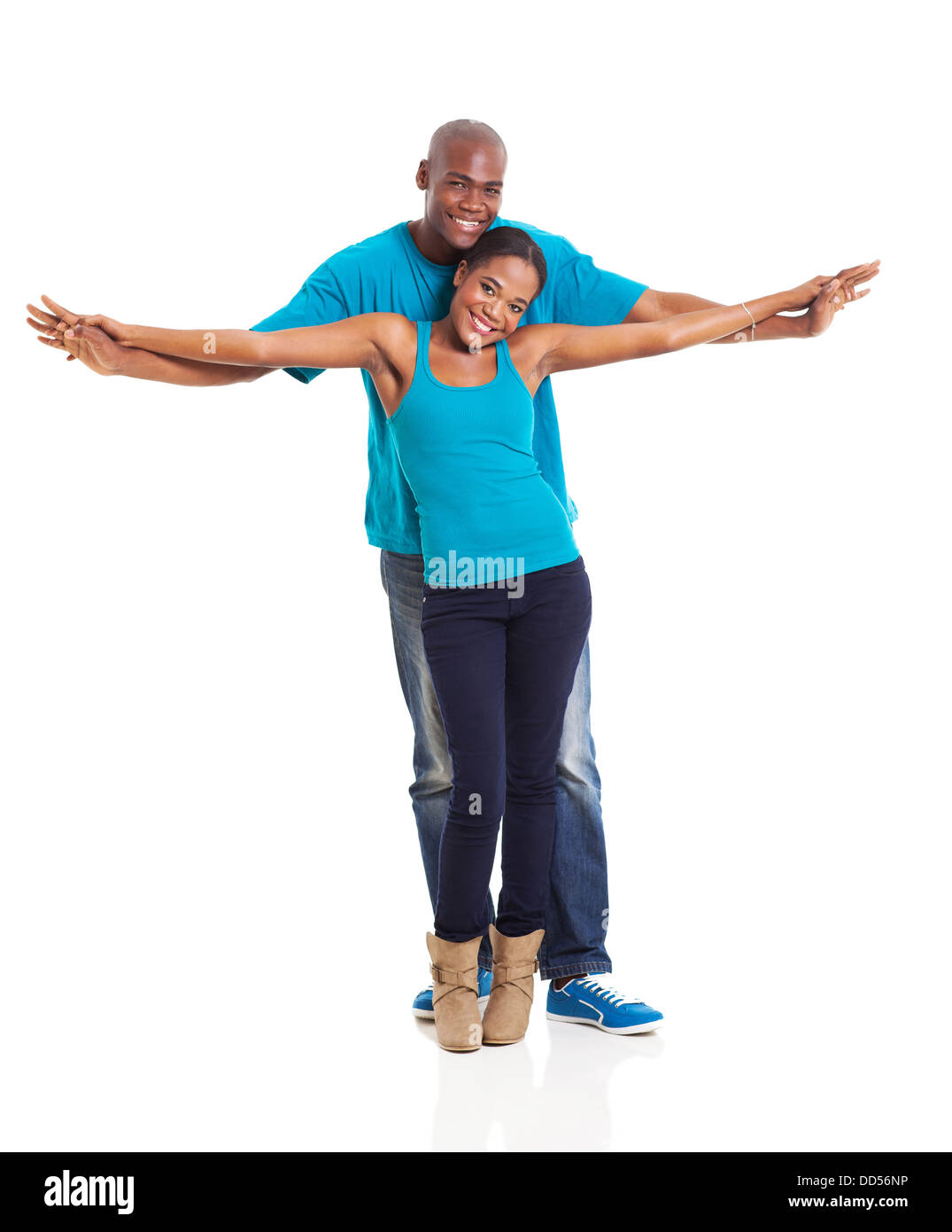beautiful African American couple on white background Stock Photo - Alamy
