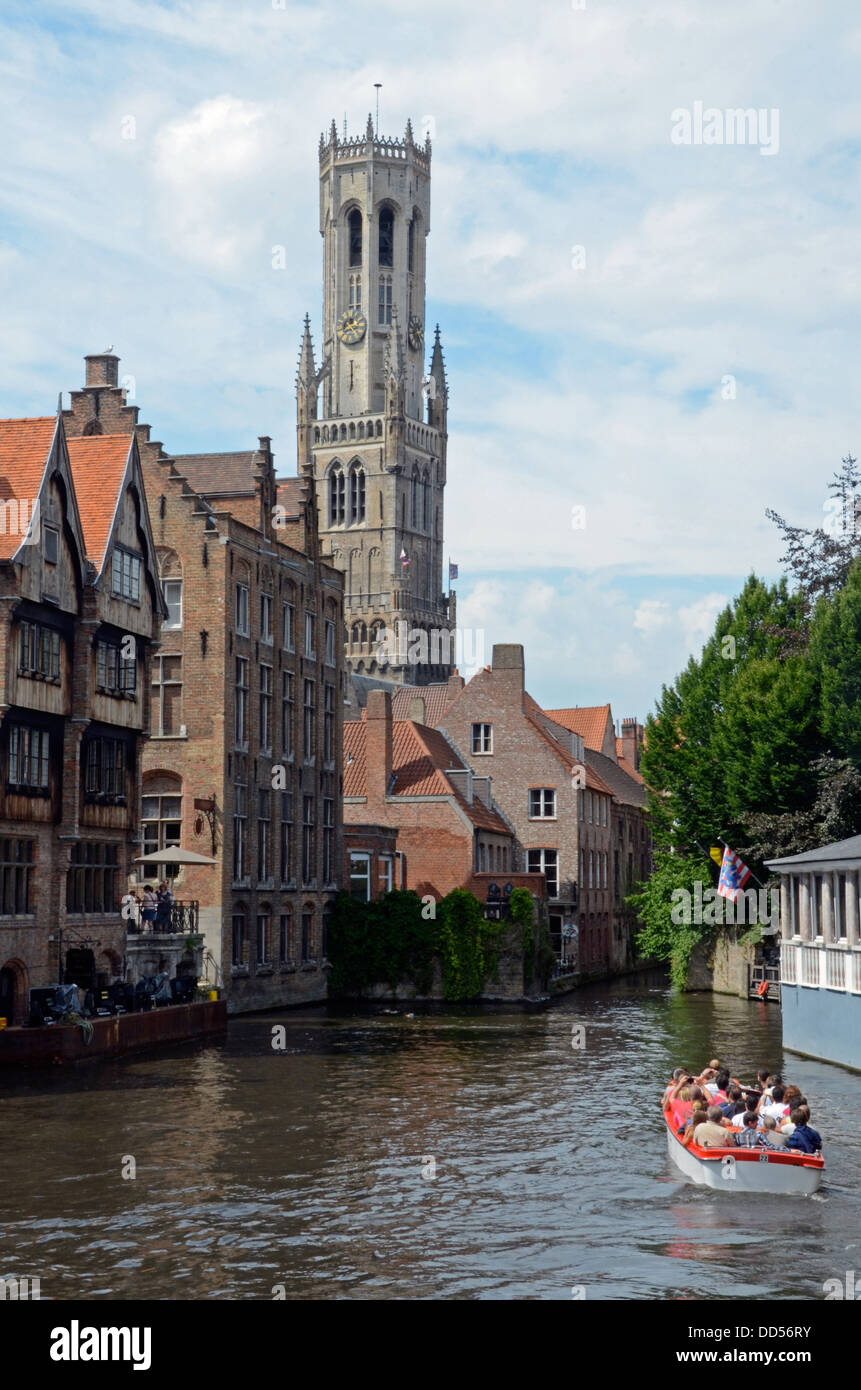 Canal views, Bruges, Belgium Stock Photo