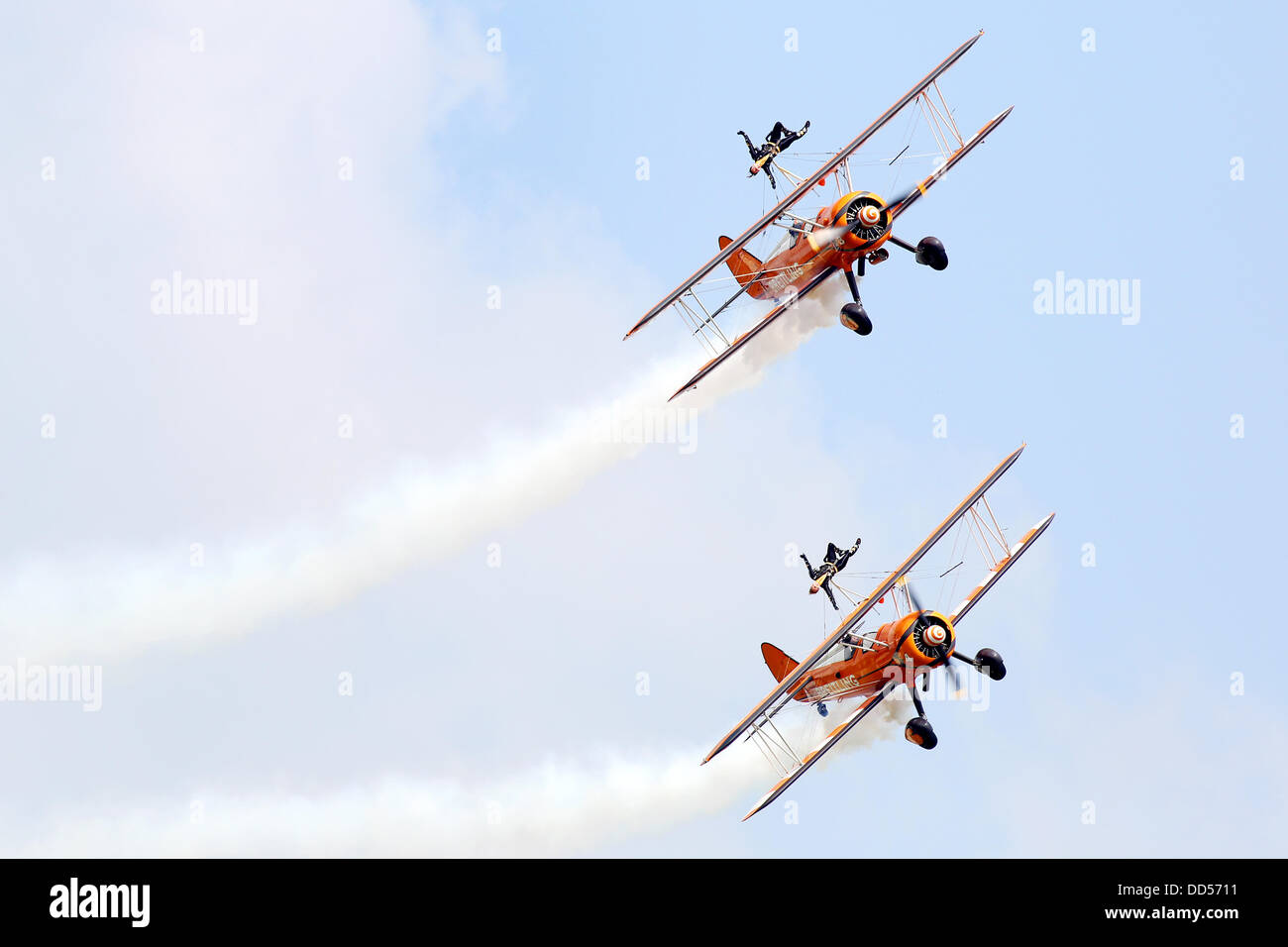 The Breitling Wingwalkers pictured at Wings and Wheels, Dunsfold