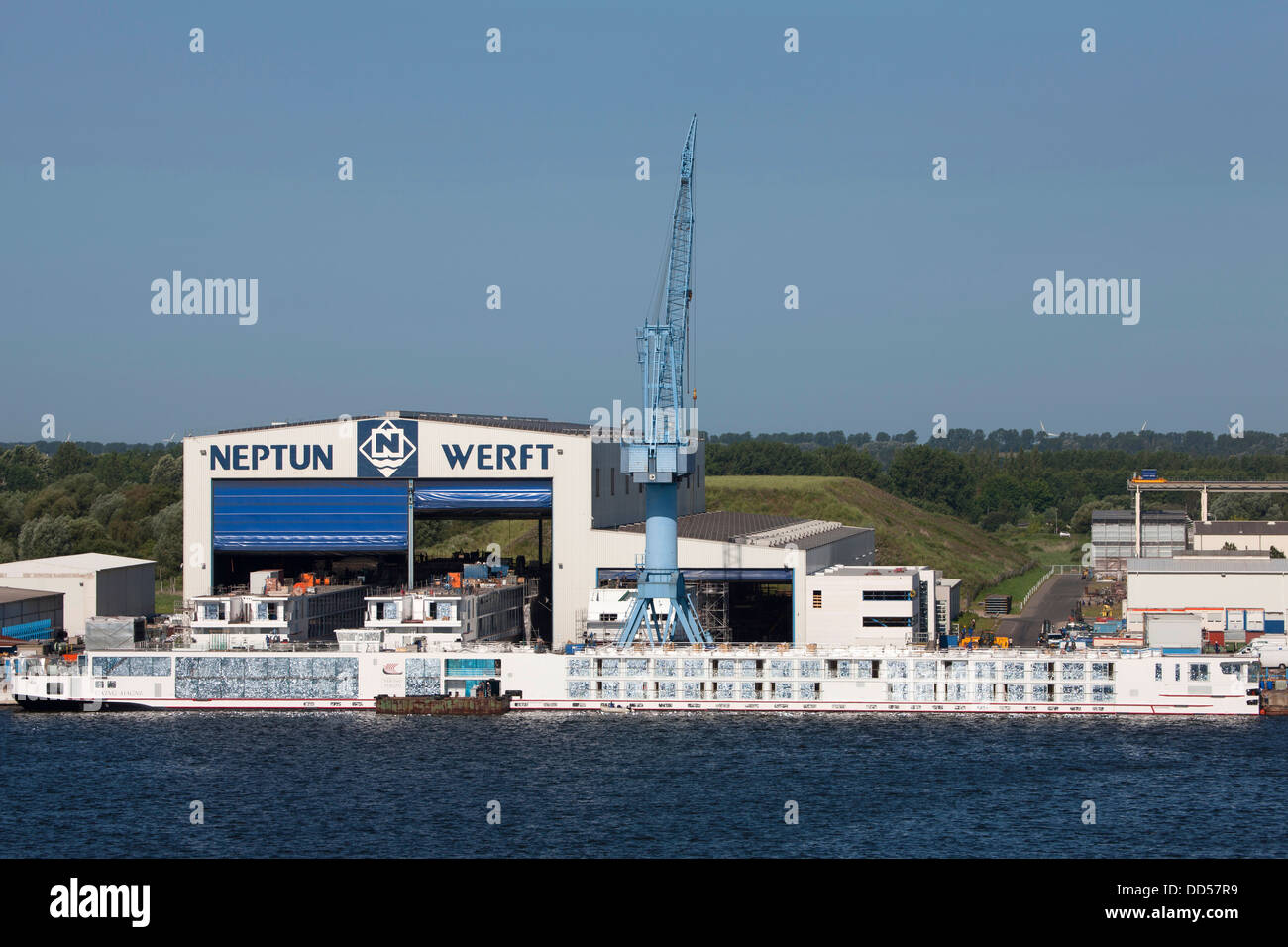 Viking Cruises, Viking Magni at Neptun Werft Warnow Werft Warnemunde Rostock shipyard Germany Stock Photo