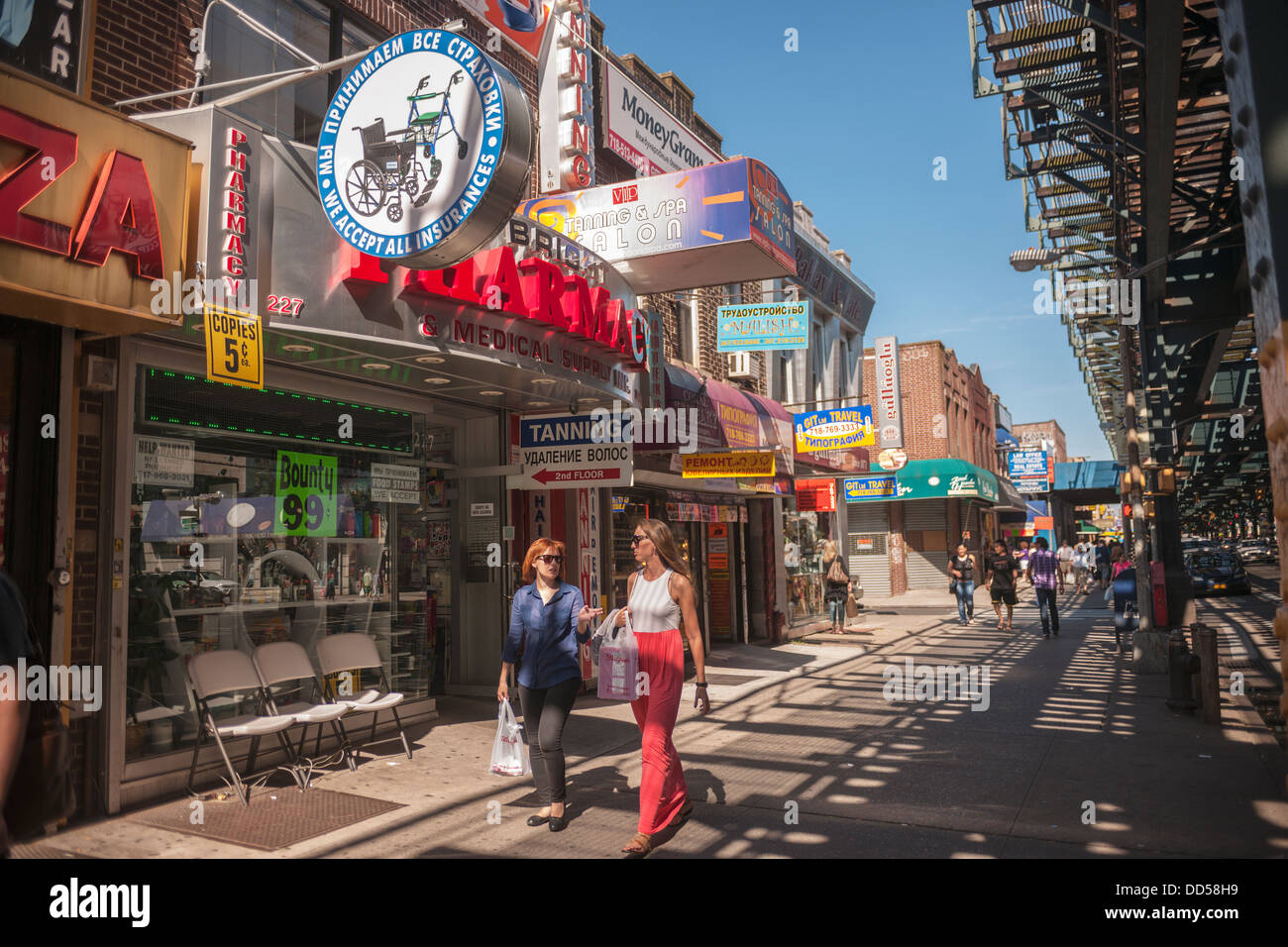 Businesses and activities in the Brighton Beach neighborhood of