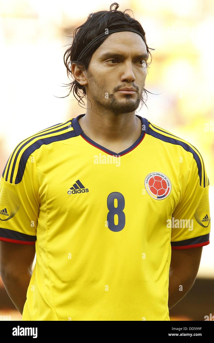 Abel Aguilar (COL), AUGUST 14, 2013 - Football / Soccer : International friendly match between Colombia and Serbia, at the Mini Estadi, Barcelona, Spain, August 14, 2013. (Photo by AFLO) Stock Photo