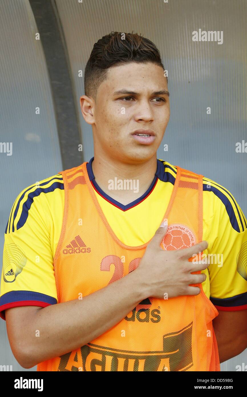 Juan Fernando Quintero (COL), AUGUST 14, 2013 - Football / Soccer : International friendly match between Colombia and Serbia, at the Mini Estadi, Barcelona, Spain, August 14, 2013. (Photo by AFLO) Stock Photo