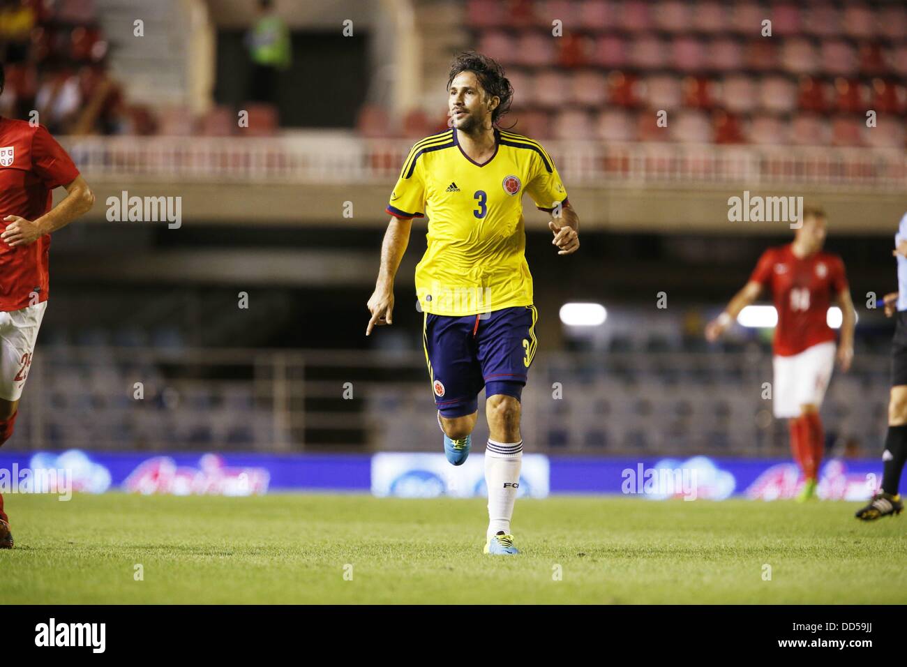 Mario Alberto Yepes (COL), AUGUST 14, 2013 - Football / Soccer : International friendly match between Colombia and Serbia, at the Mini Estadi, Barcelona, Spain, August 14, 2013. (Photo by AFLO) Stock Photo