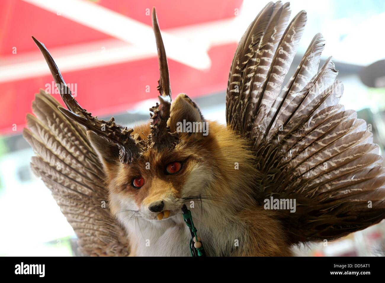 A Wolpertinger in Mittenwald, Germany, 06 August 2013. The Wolpertinger ...