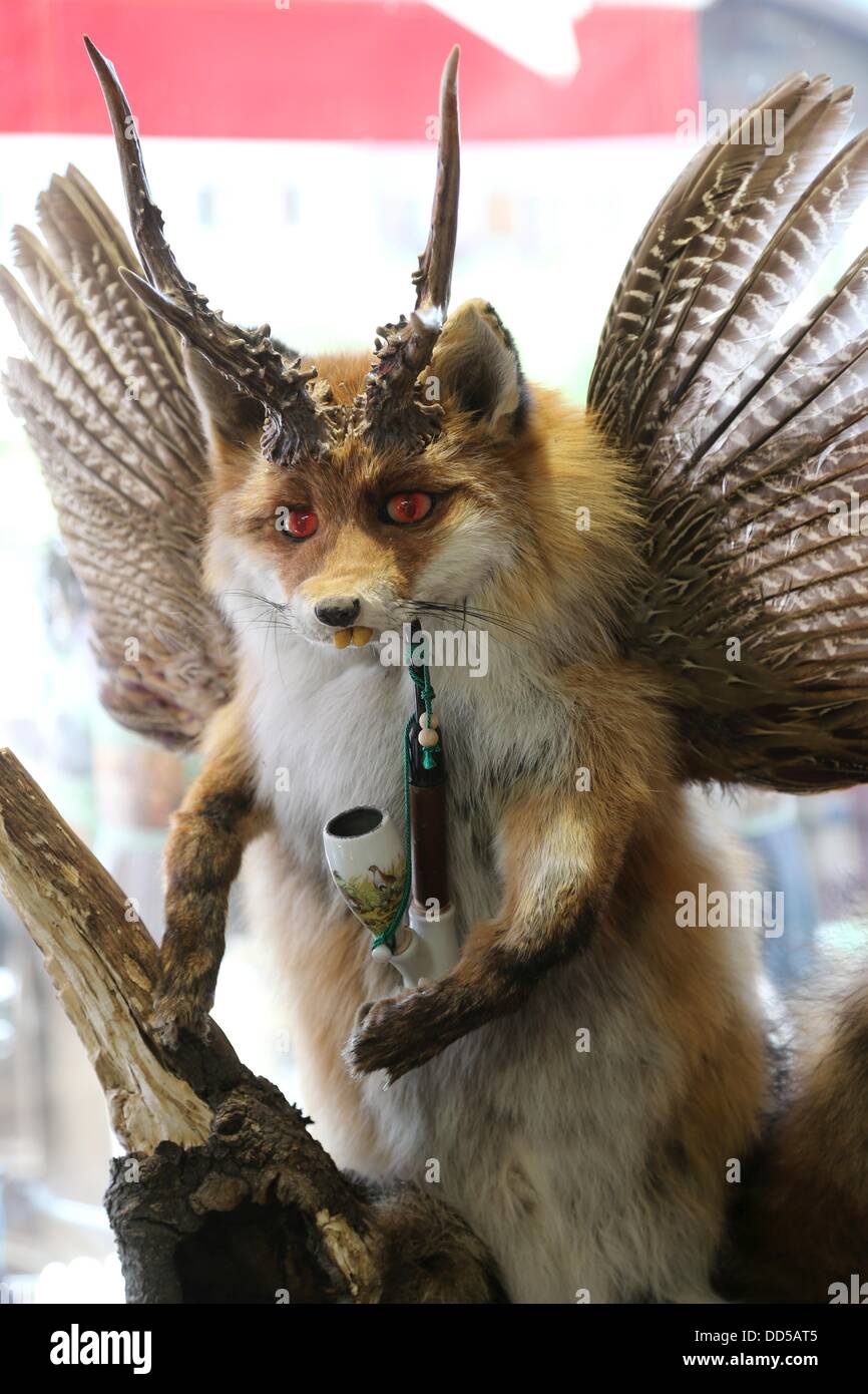A Wolpertinger in Mittenwald, Germany, 06 August 2013. The Wolpertinger ...