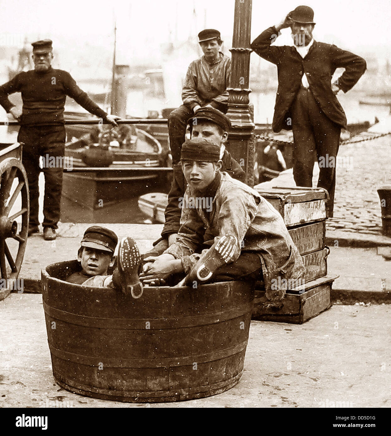 Plymouth Docks Victorian period Stock Photo