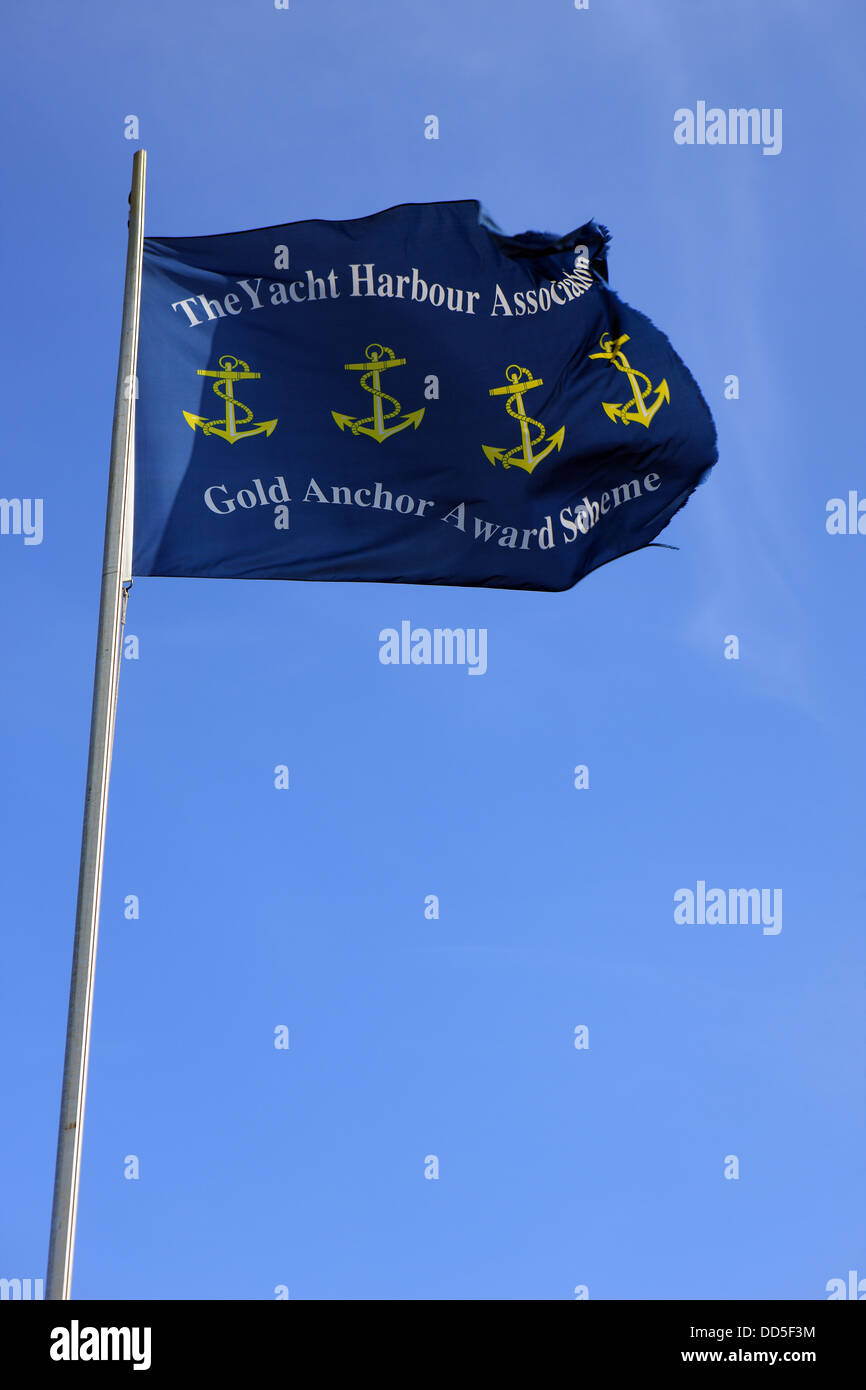 The Yacht Harbour Association flag fluttering in the breeze Stock Photo