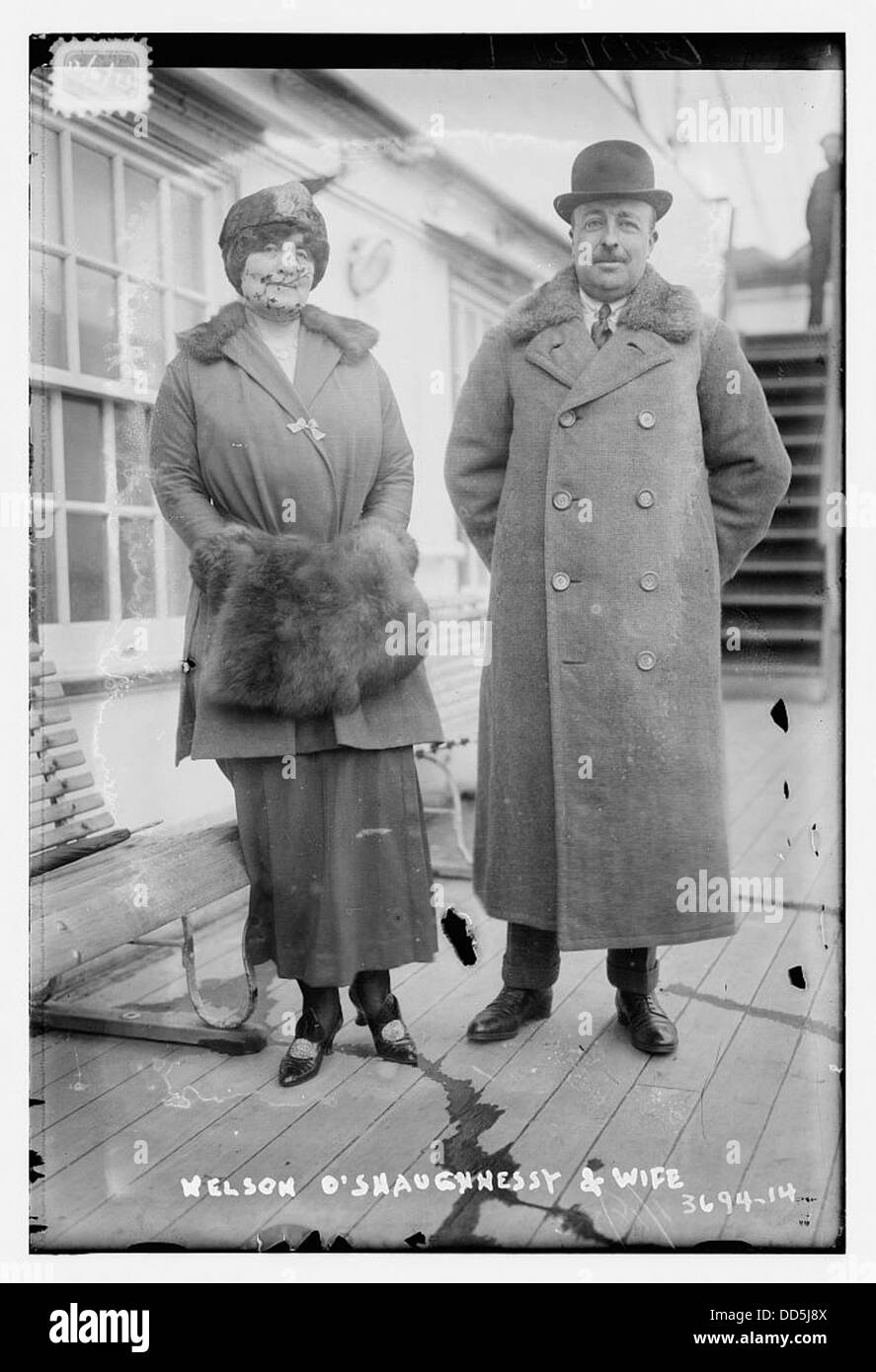 Nelson O'Shaughnessy and wife (LOC Stock Photo Alamy