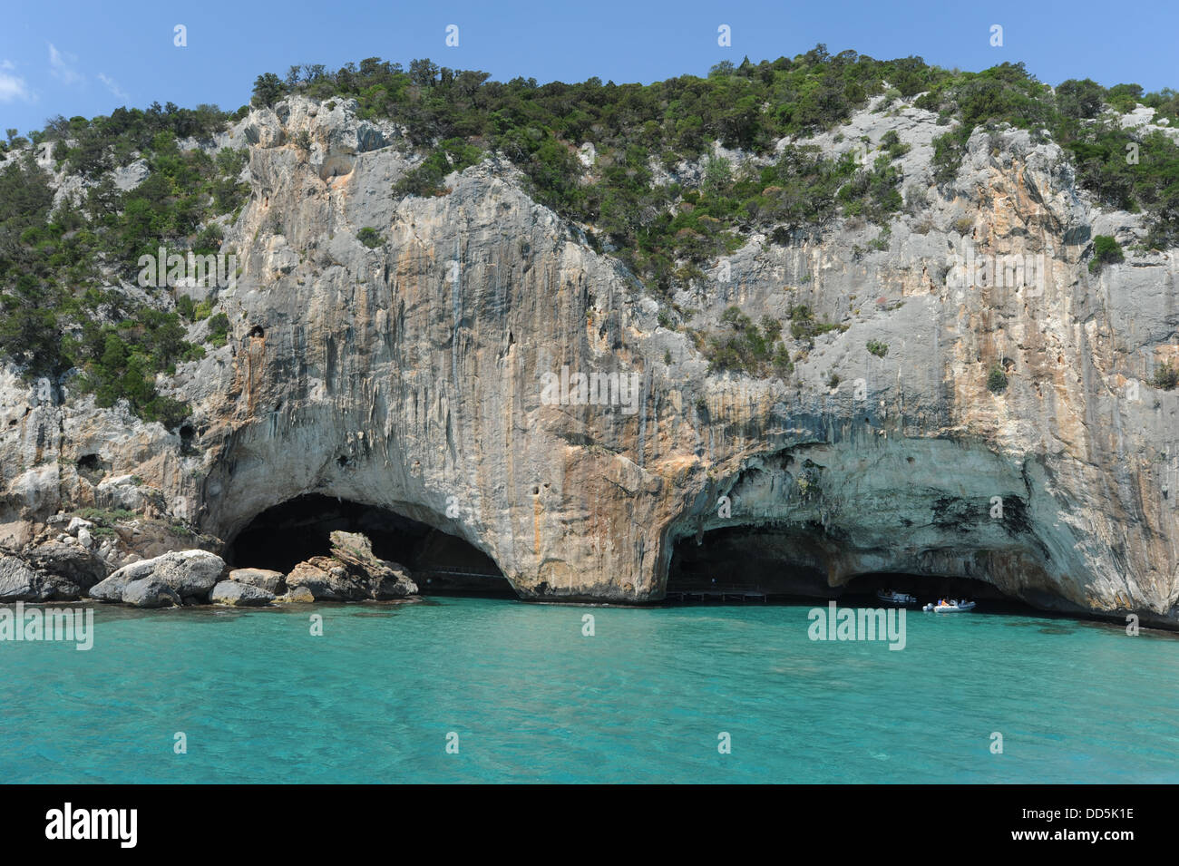 The cave of Bue Marino at Cala Gonone on the island of Sardinia, Italy Stock Photo