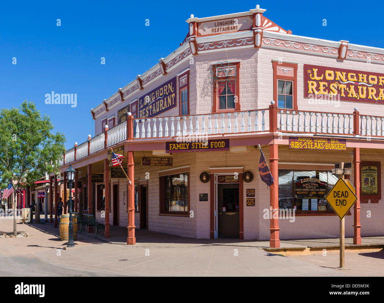 Longhorn Restaurant on East Allen Street in downtown Tombstone, Arizona, USA Stock Photo