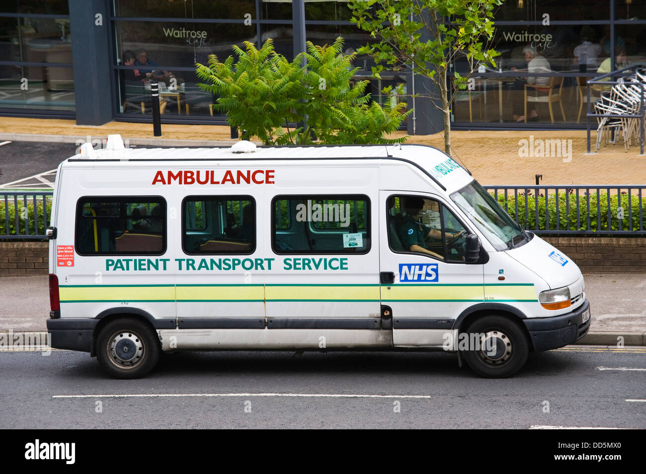 NHS Patient Transport Service ambulance in city of York North Yorkshire England UK Stock Photo