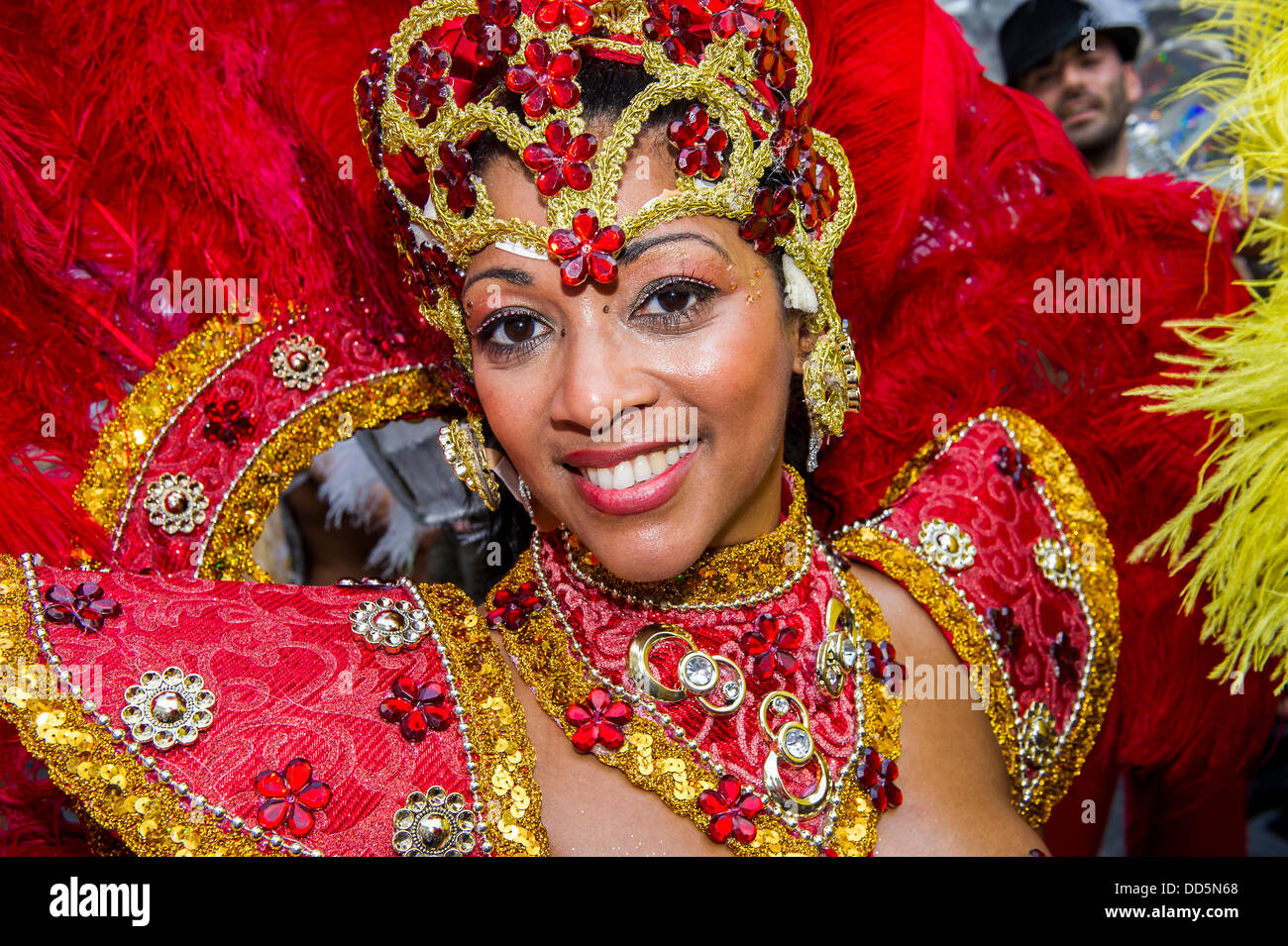 London, UK. 26th Aug, 2013. Paraiso school of Samba perform at the Notting Hill Carnival, London, UK,  26 August 2013. Credit:  Guy Bell/Alamy Live News Stock Photo